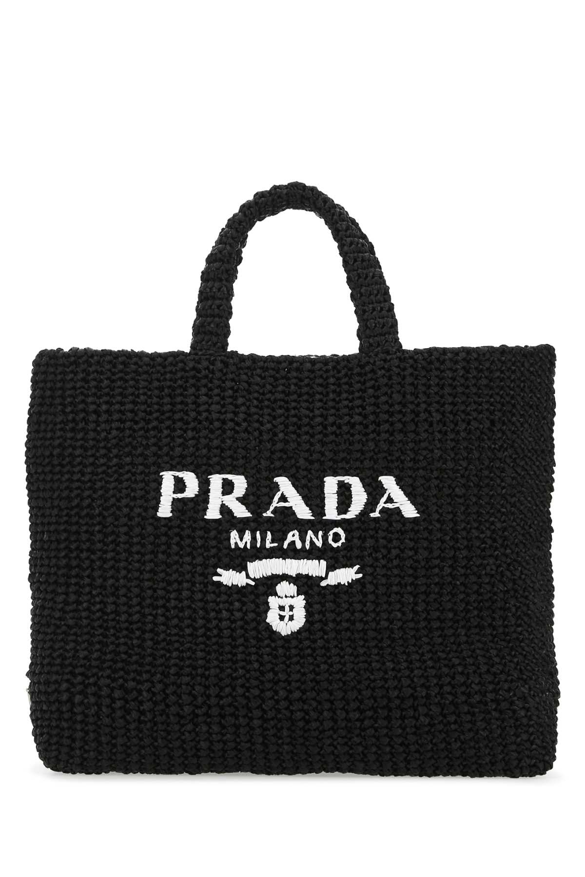 PRADA Chic Raffia Shopping Handbag - 40 cm x 35 cm x 14 cm