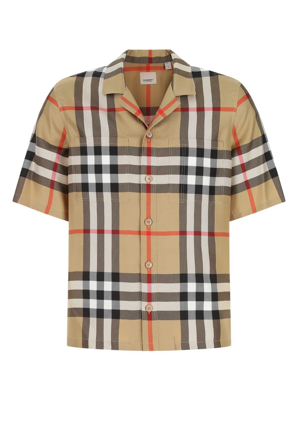 BURBERRY Luxury Embroidered Silk Shirt for Men