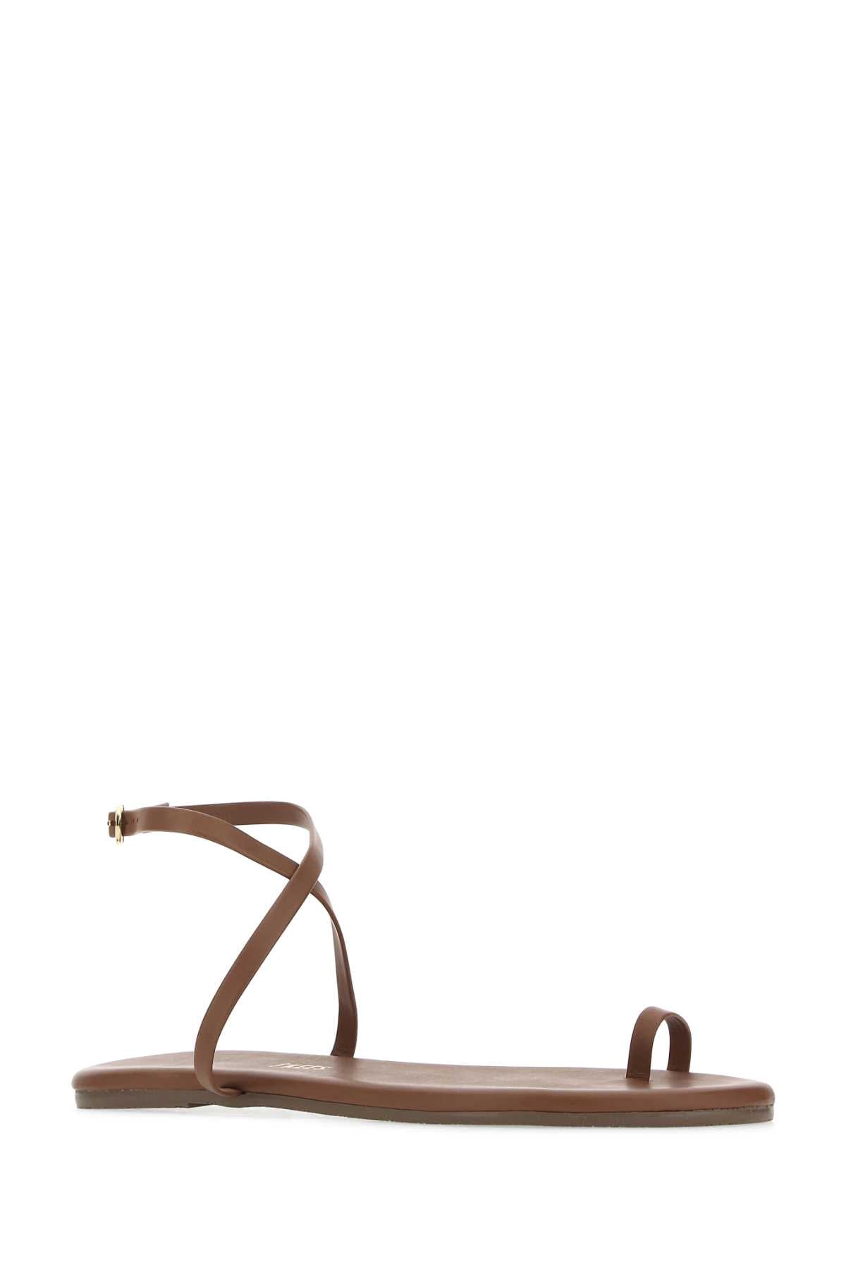 TKEES Chic Leather Mini Flat Sandals