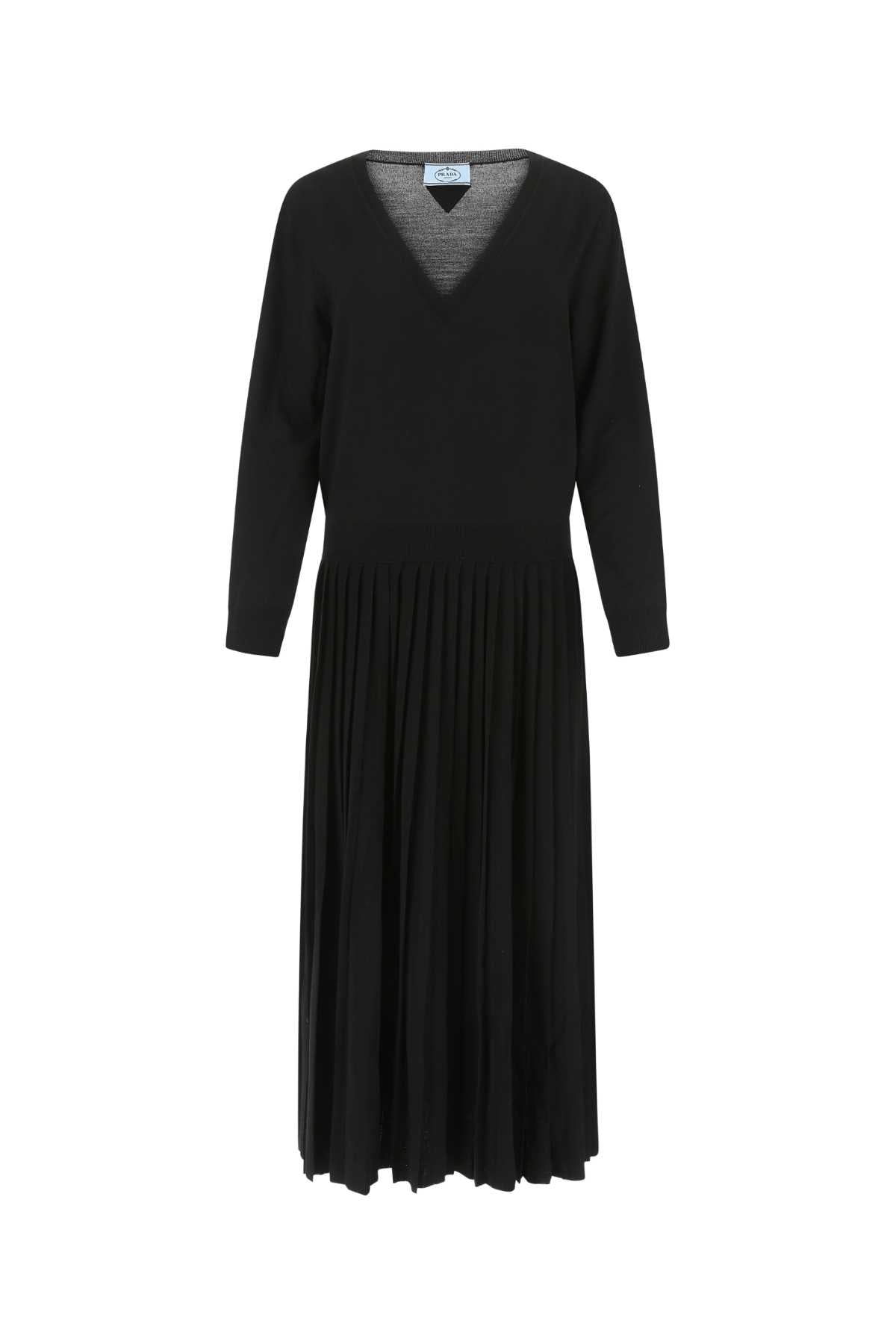 PRADA Elegant Stretch Wool Blend Dress