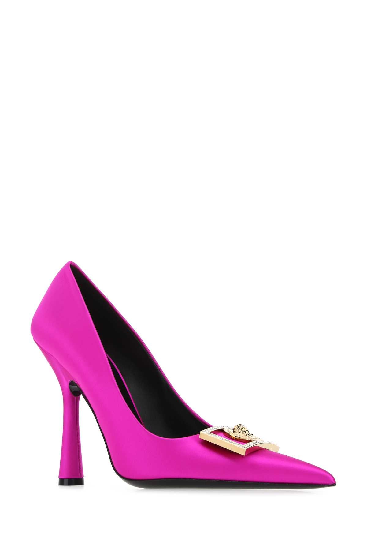 VERSACE Chic Satin Pumps with 11 cm Heel