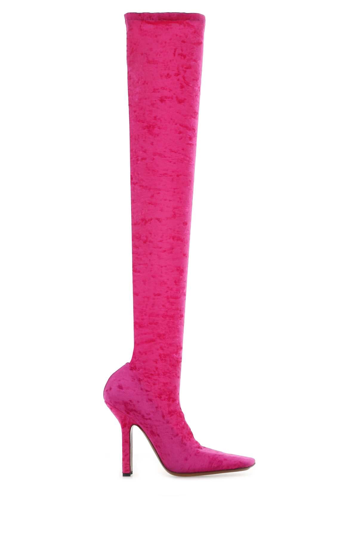 VETEMENTS Chic Chenille Boots with a 12 cm Heel
