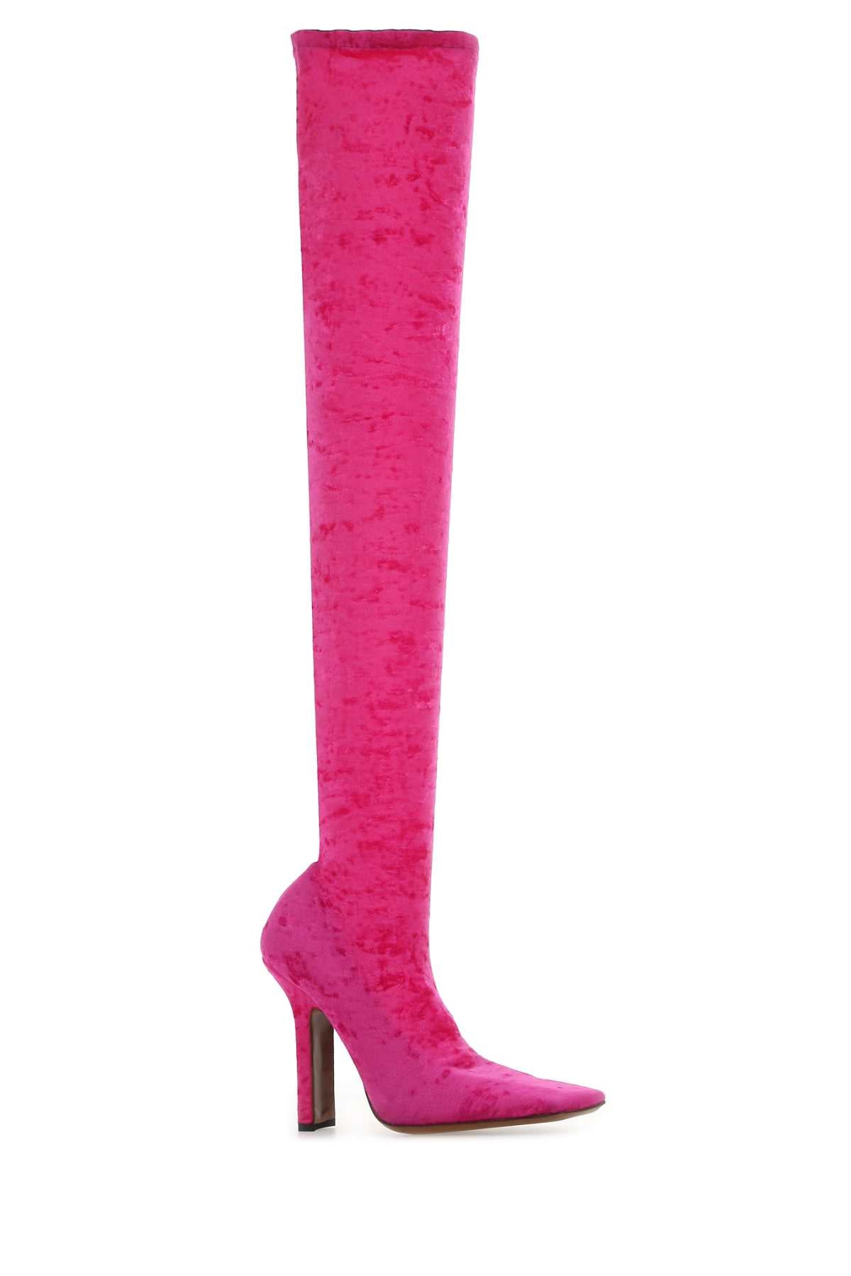 VETEMENTS Chic Chenille Boots with a 12 cm Heel