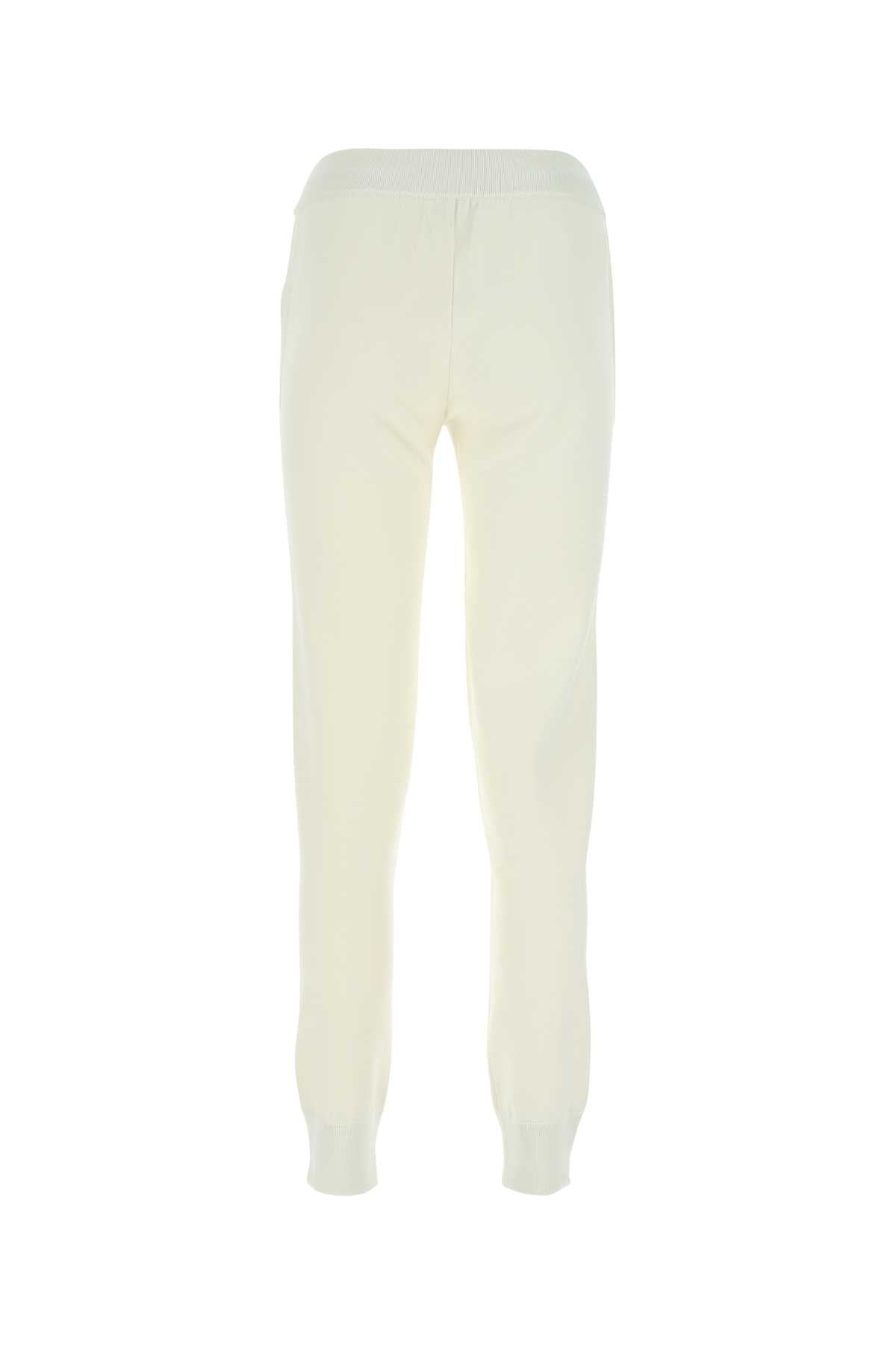 BOTTEGA VENETA Ivory Stretch Wool Blend Joggers for Women