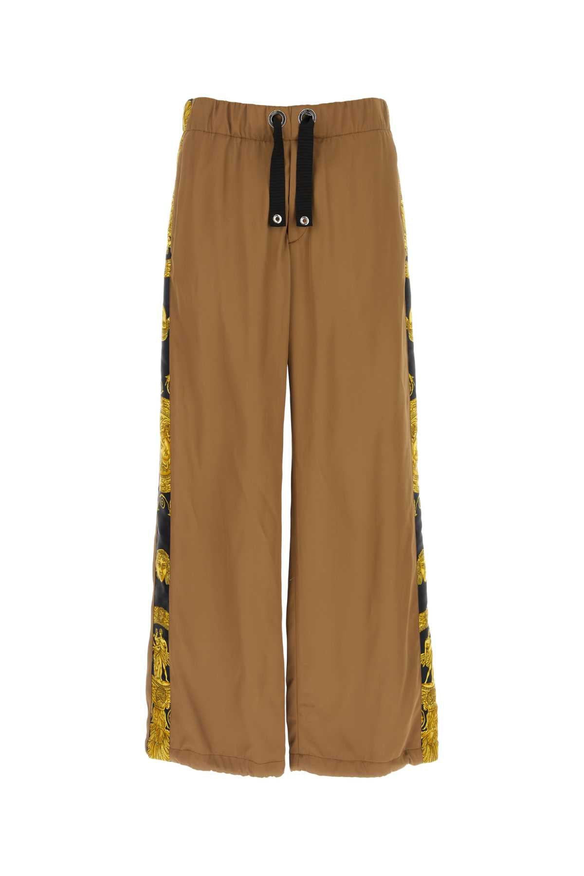 VERSACE Biscuit Viscose Pants for Men - 23S Collection