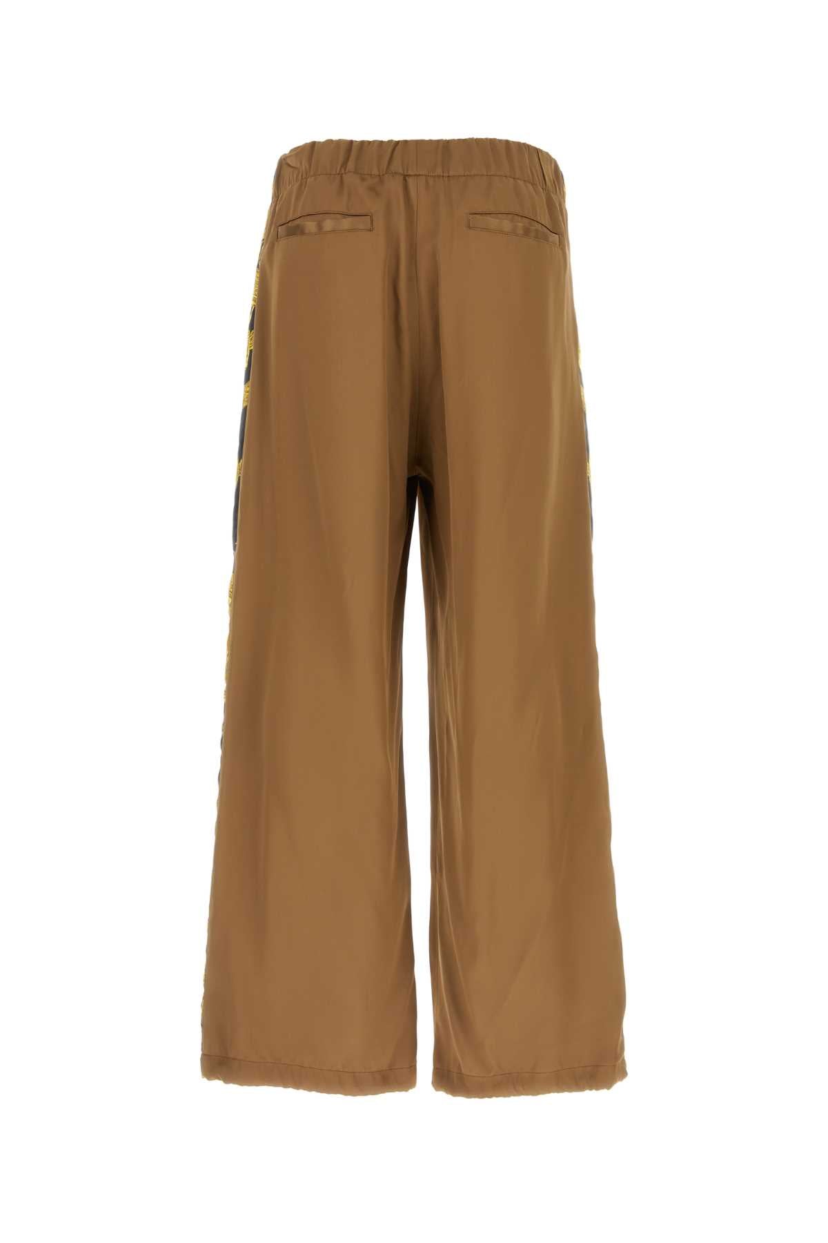 VERSACE Biscuit Viscose Pants for Men - 23S Collection