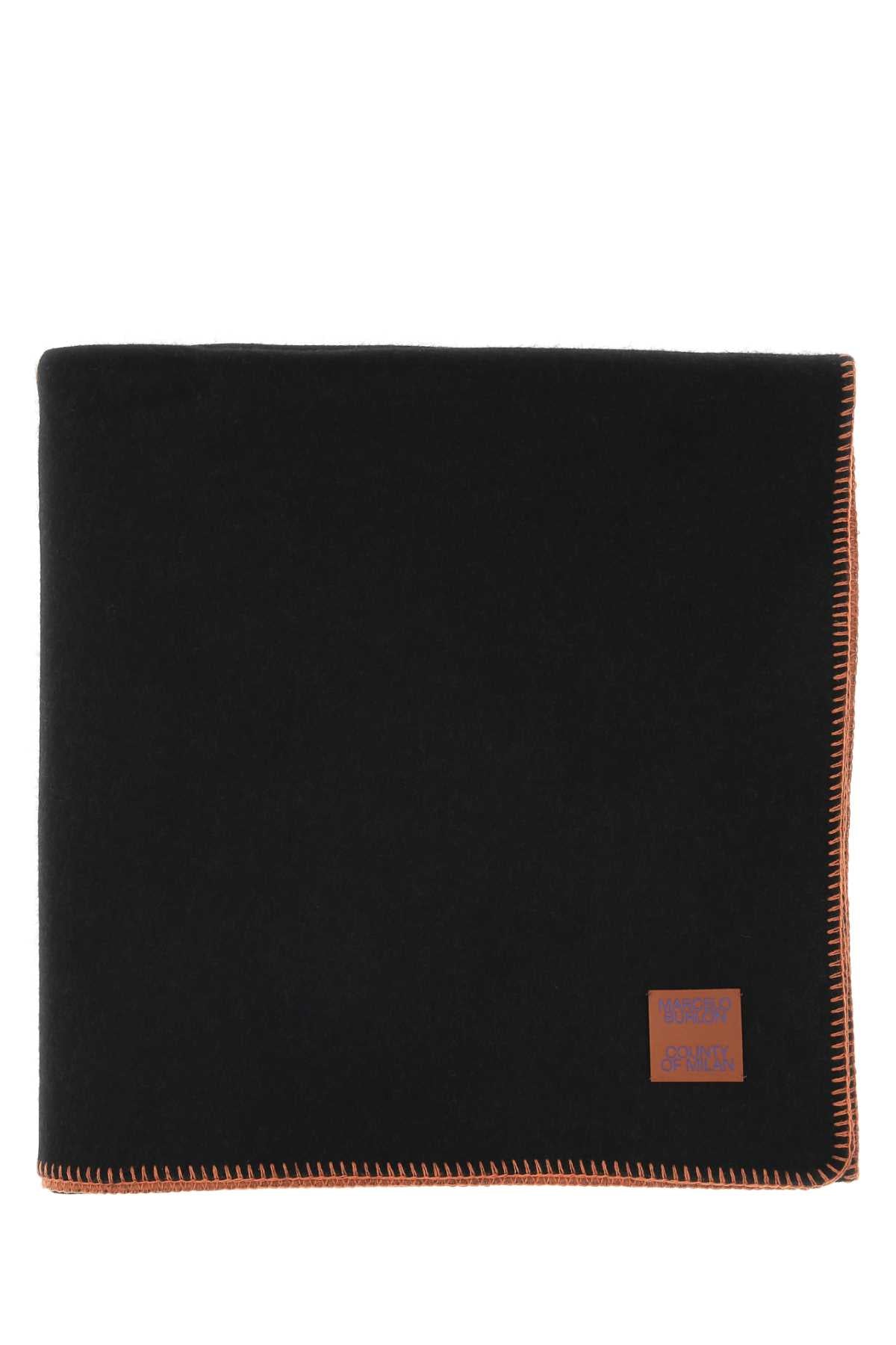 MARCELO BURLON Wool Rural Cross Blanket (200 cm x 170 cm)