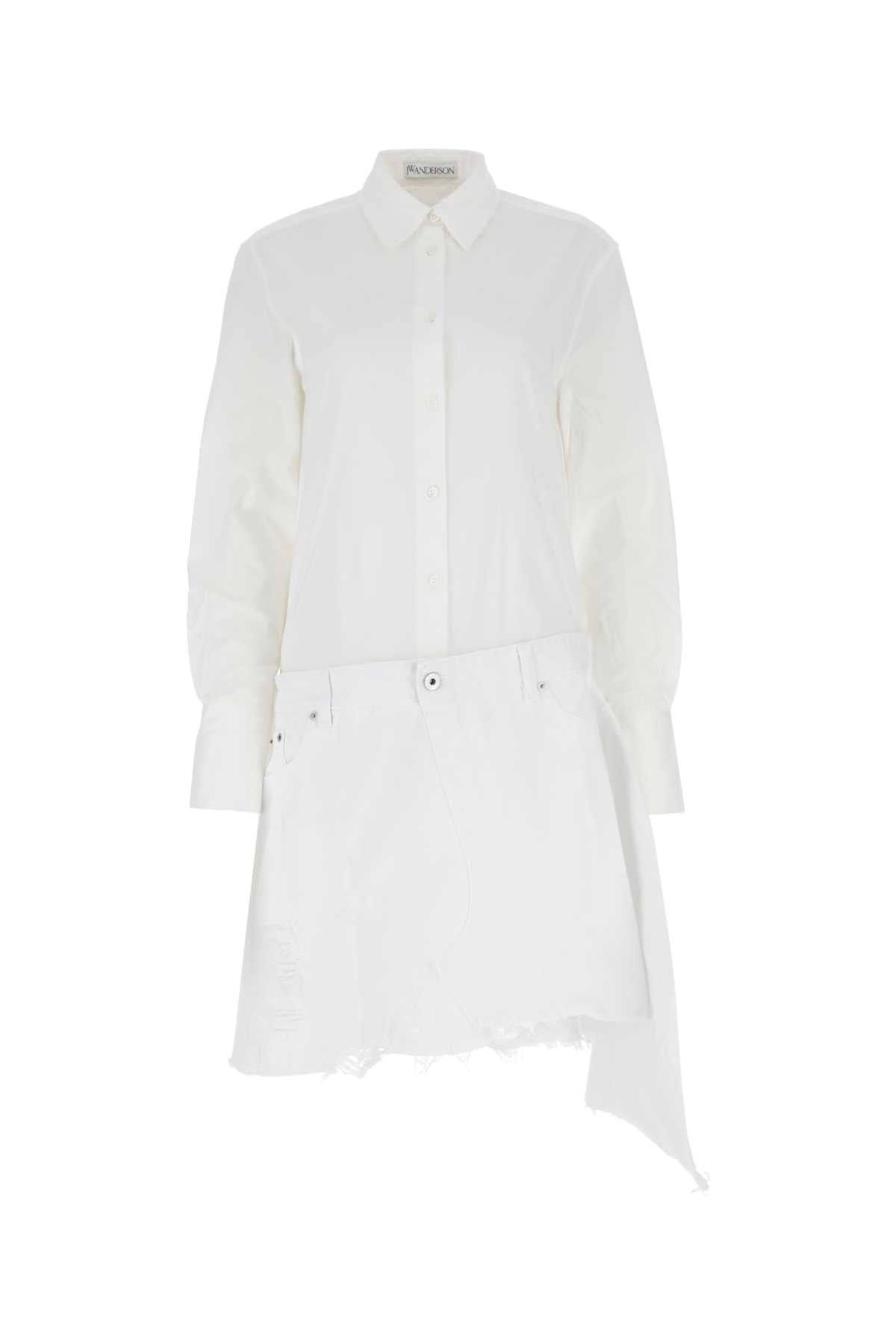 JW ANDERSON Poplin and Denim Mini Dress