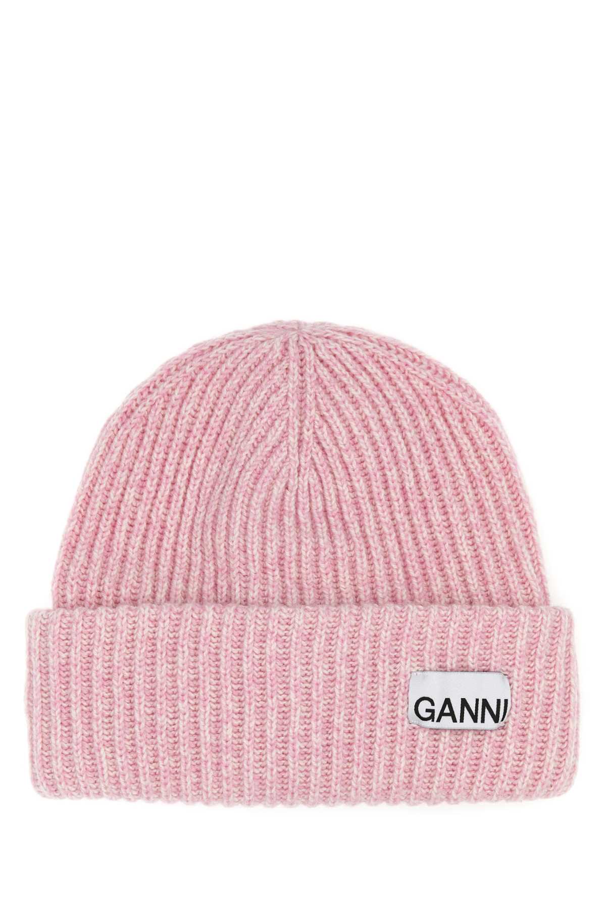 GANNI Wool Blend Beanie Hat for Women