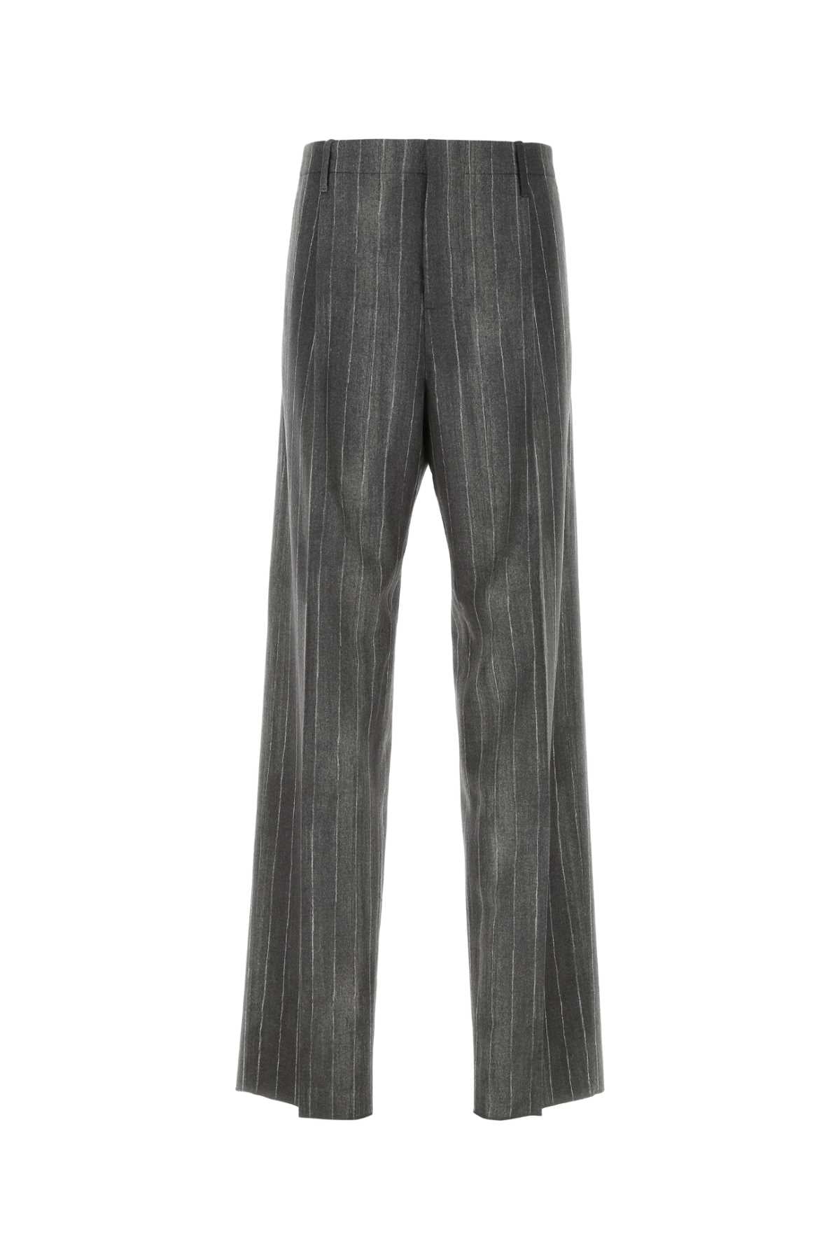 VERSACE Wool Pant with Unique Print for Men