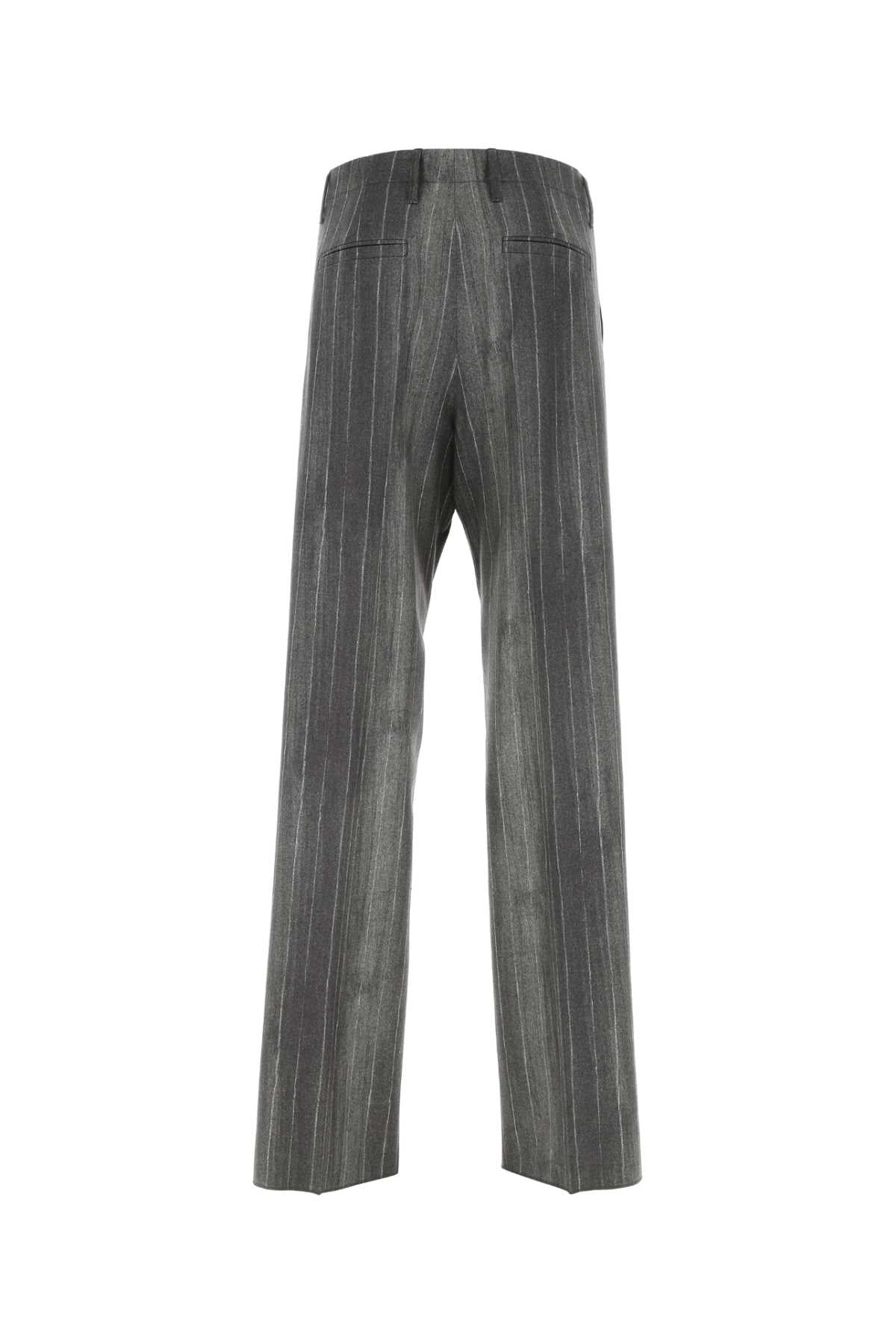 VERSACE Wool Pant with Unique Print for Men