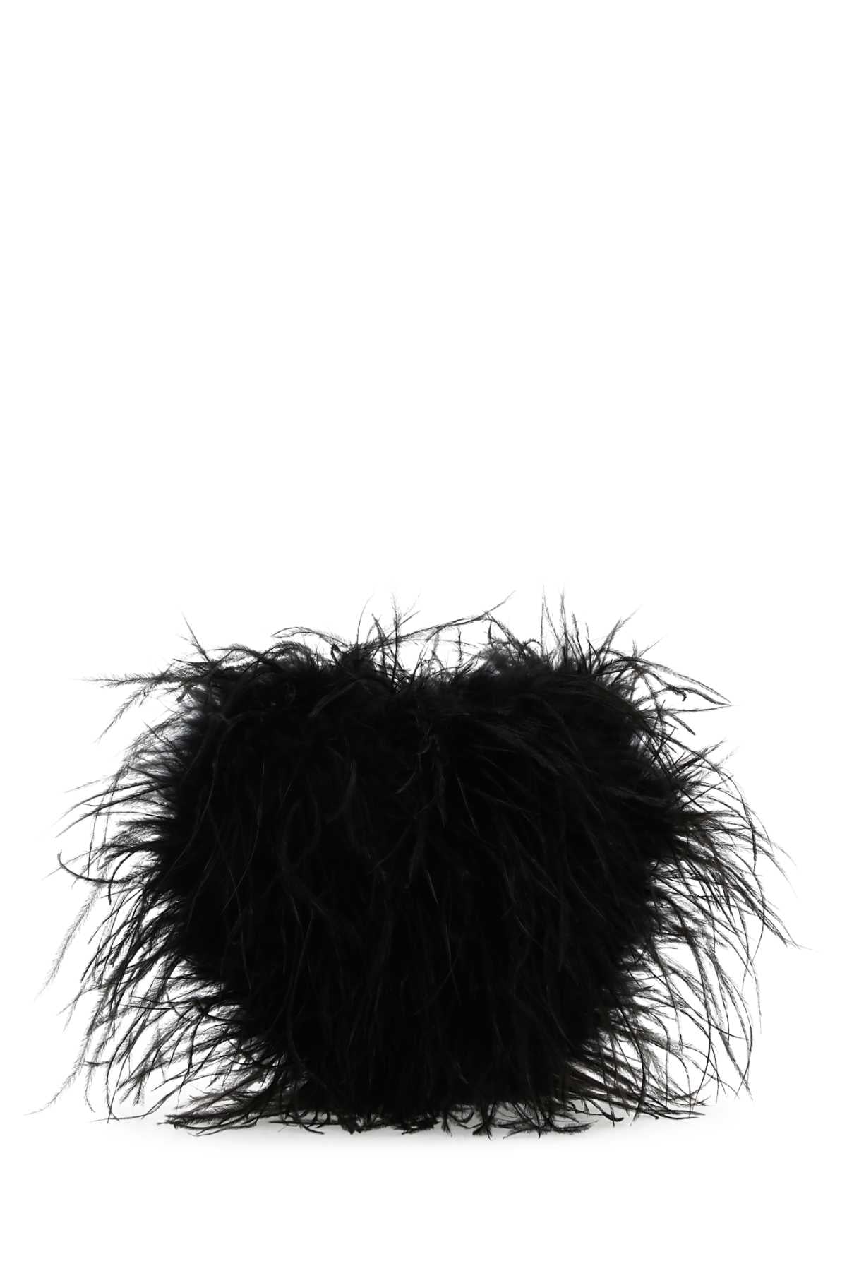 ALEXANDER WANG Feathered Mini Clutch Bag - 20 cm x 18.5 cm x 3 cm