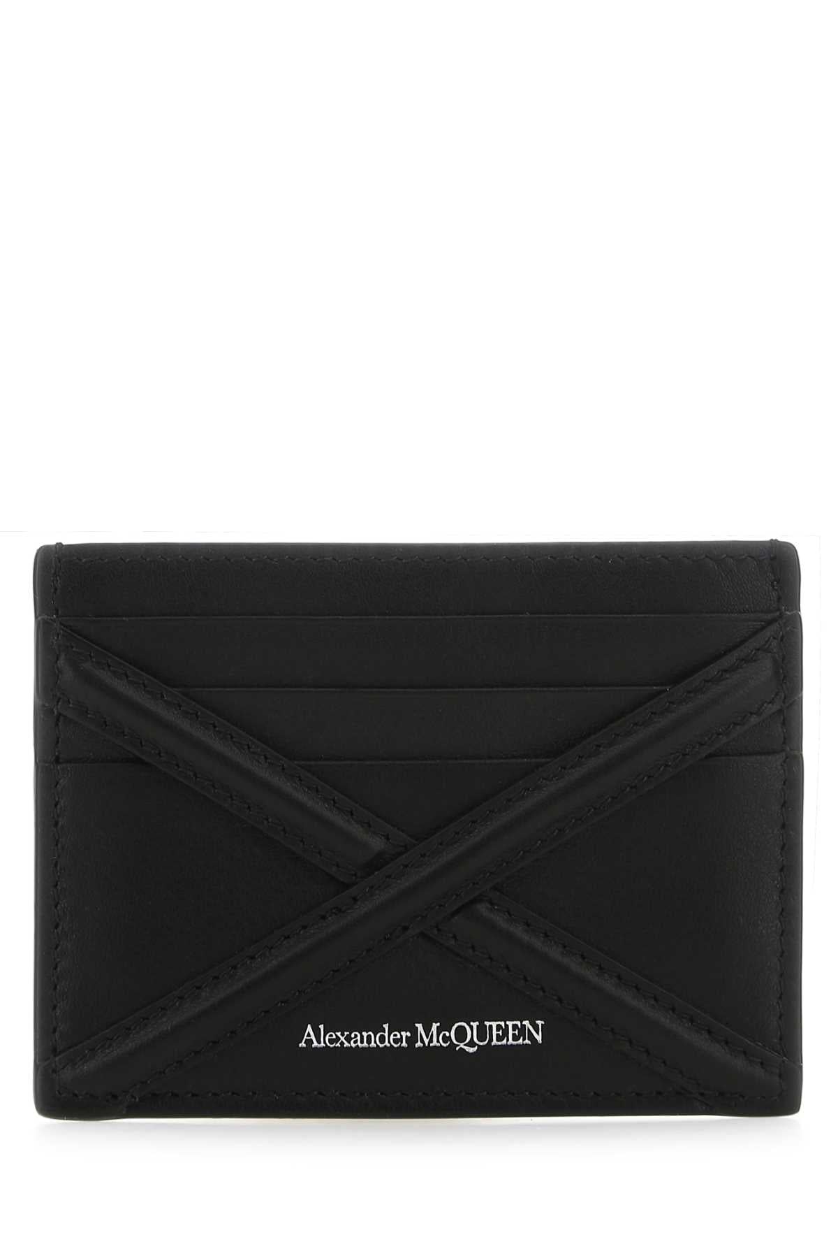 ALEXANDER MCQUEEN Leather Card Holder - Sample Size: TU