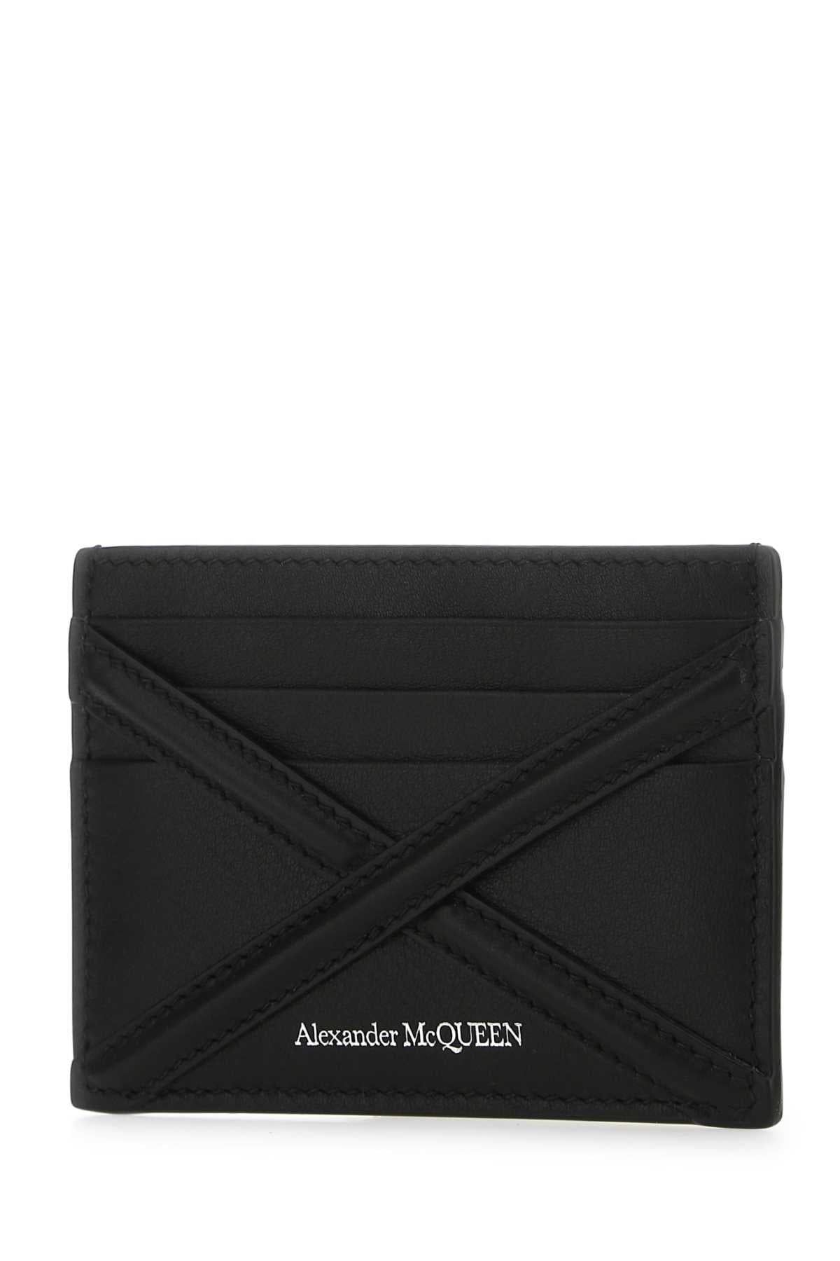 ALEXANDER MCQUEEN Leather Card Holder - Sample Size: TU