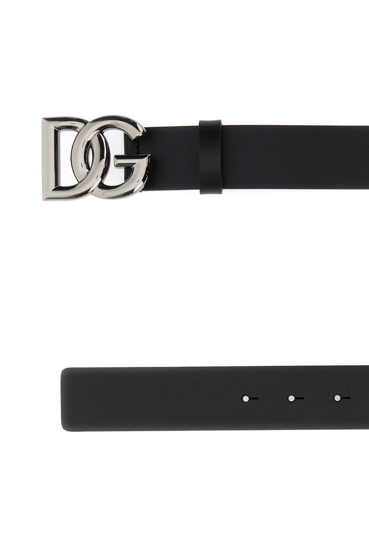 DOLCE & GABBANA Elegant Leather Belt - Height: 3.5 cm
