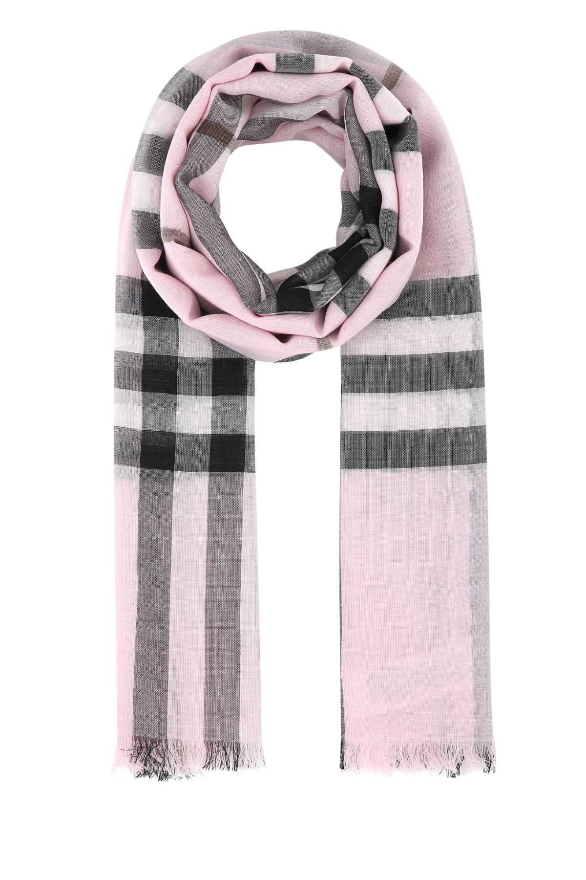 BURBERRY Embroidered Wool Blend Scarf - 220 cm x 70 cm