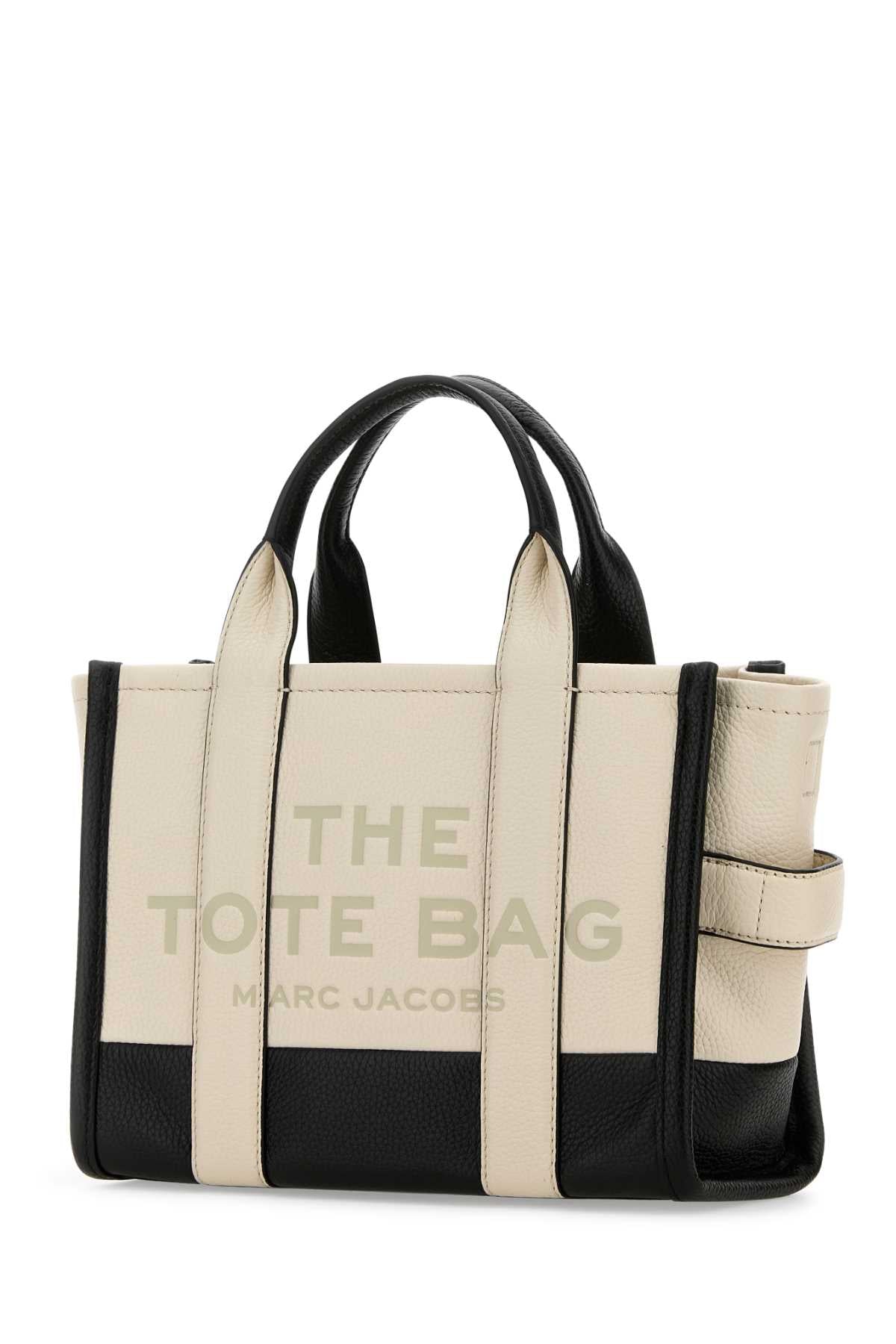 MARC JACOBS Mini Two-Tone Leather Small Tote Handbag