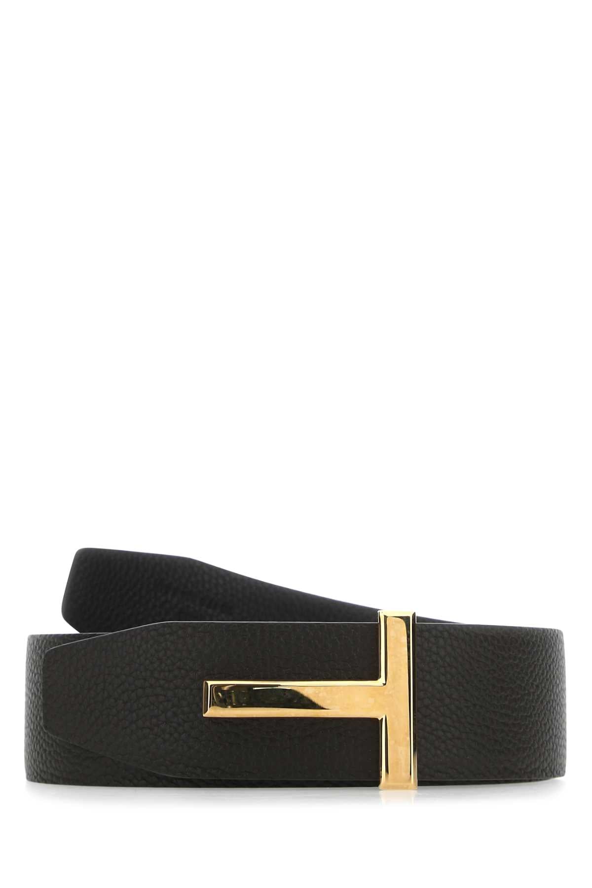 TOM FORD Men's Leather Belt - 4 cm Height