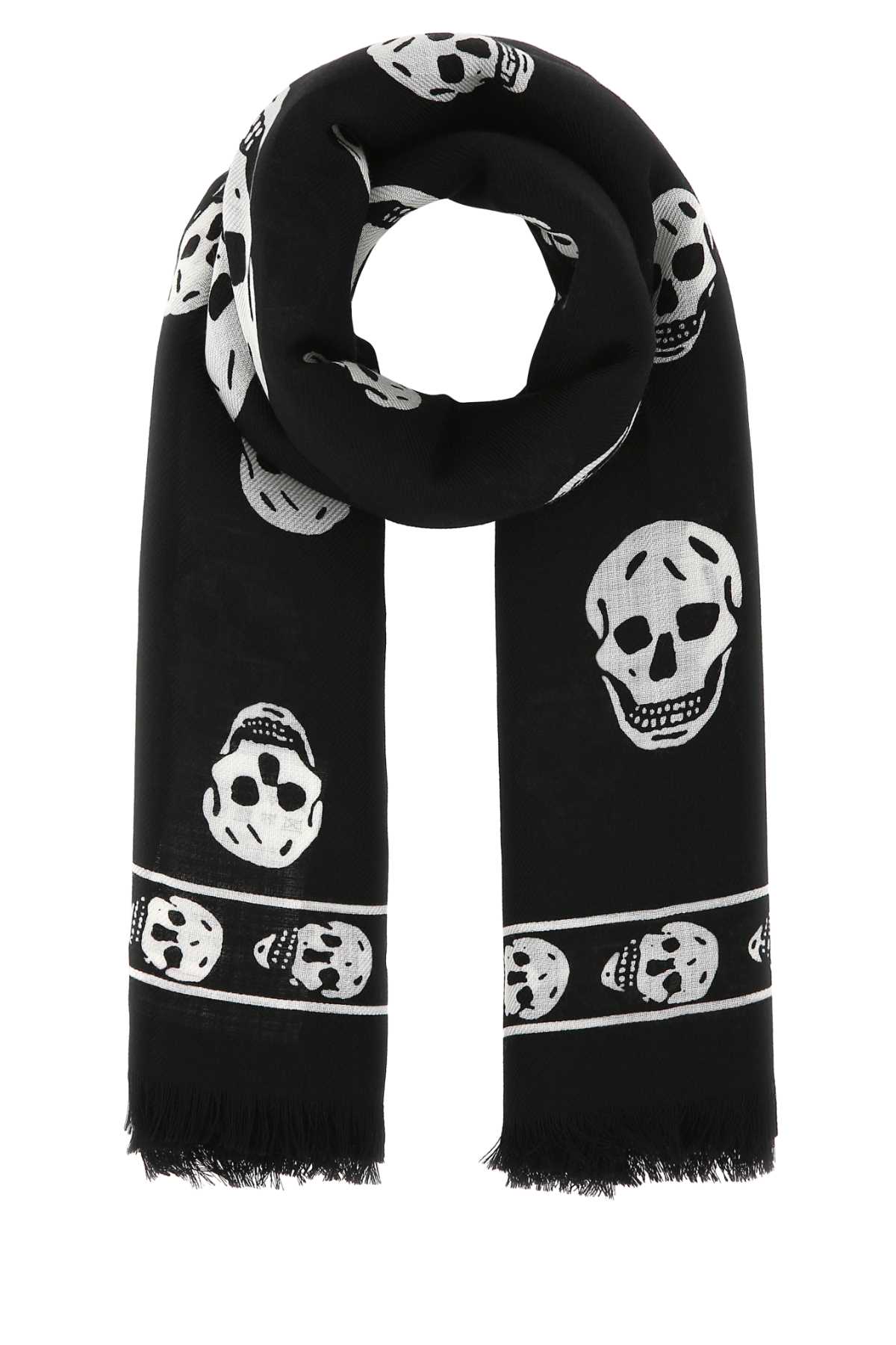 ALEXANDER MCQUEEN Chic Printed Wool Scarf - 120 cm x 104 cm