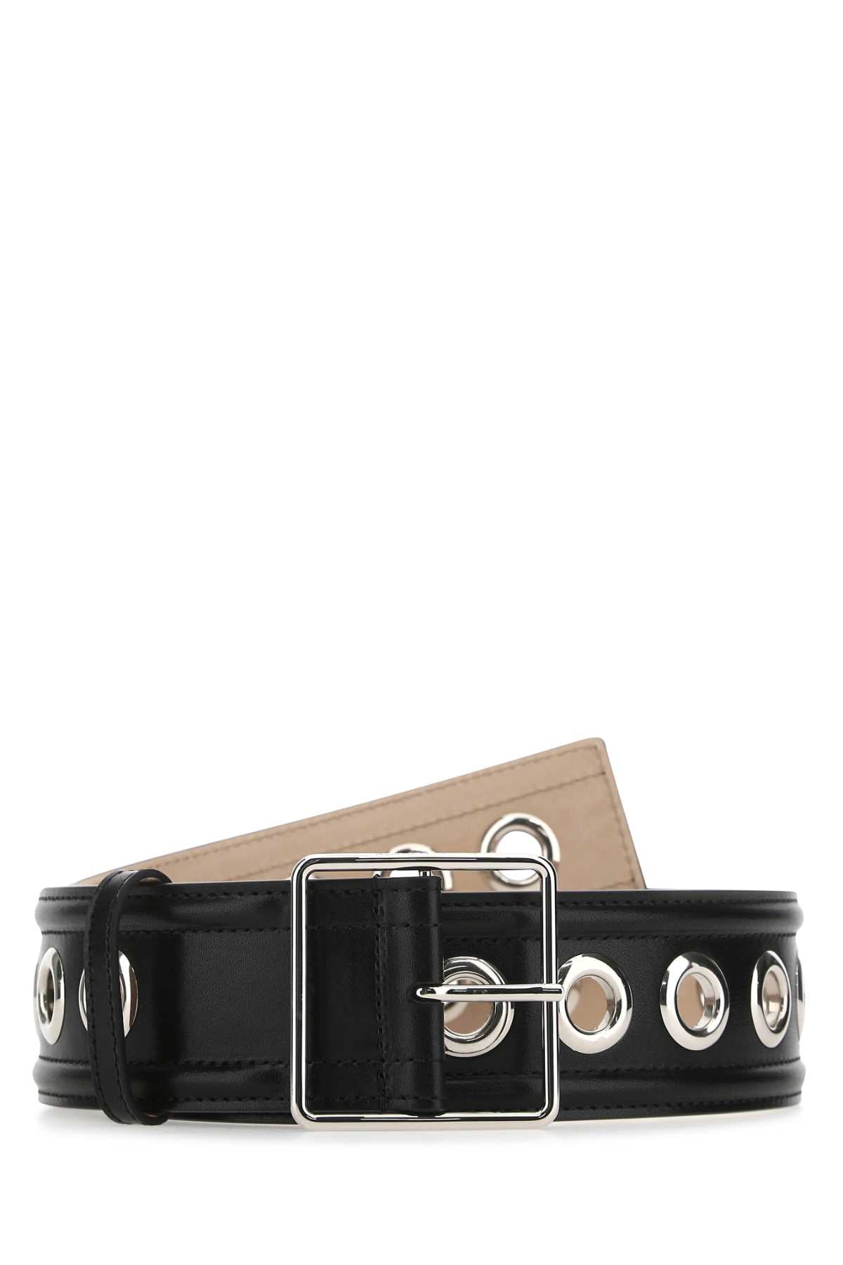 ALEXANDER MCQUEEN Elevated Leather Belt - 5 cm Height
