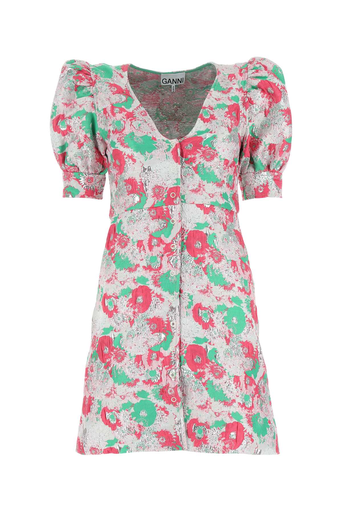 GANNI Floral Embroidered Mini Dress