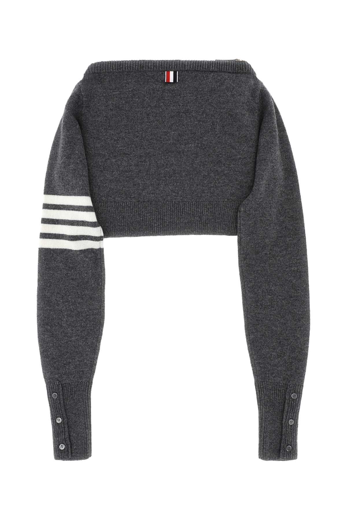 THOM BROWNE Melange Wool Clutch - 43 cm x 39 cm