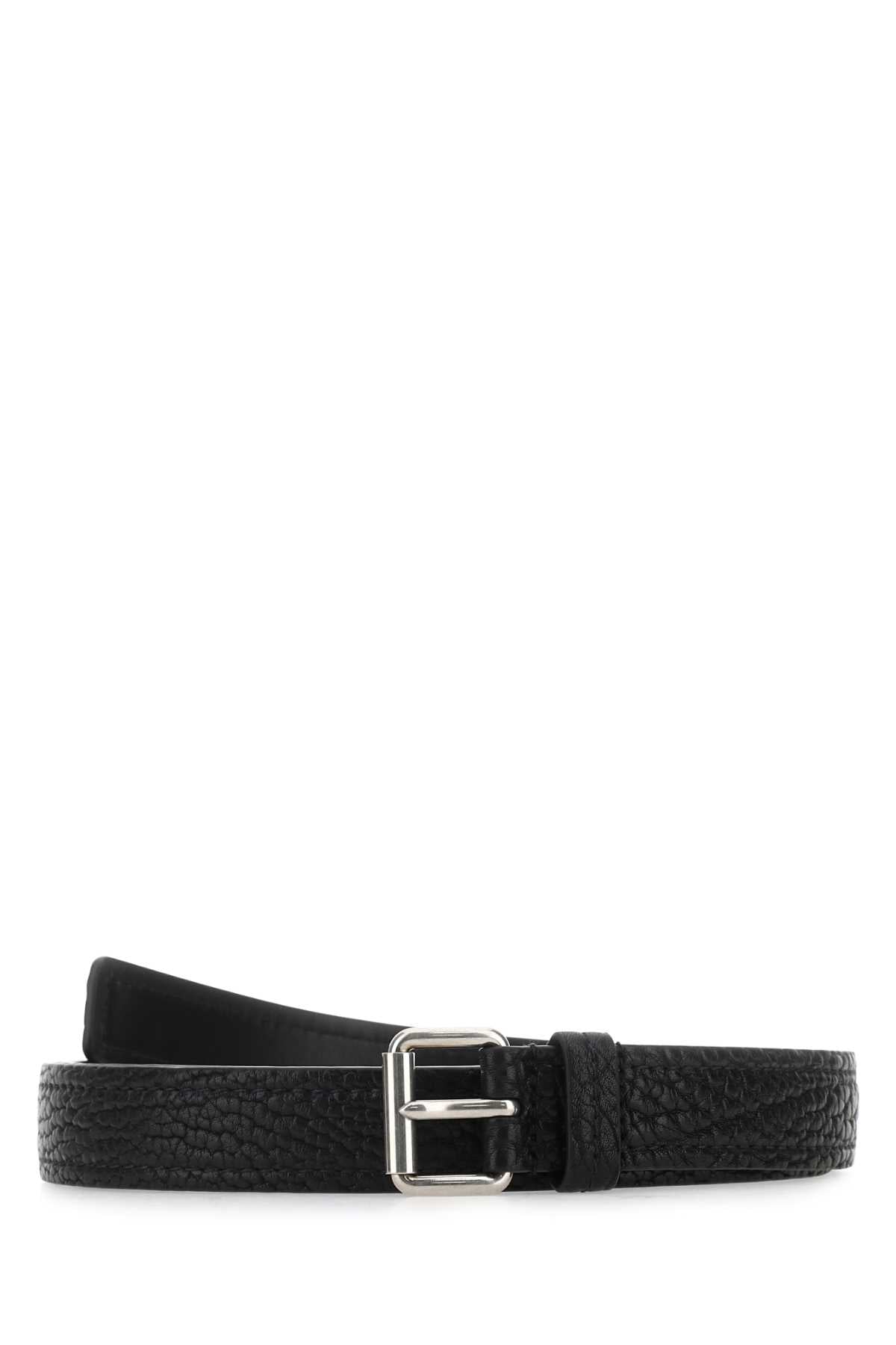 PRADA Sleek Leather Belt - 3 cm Width