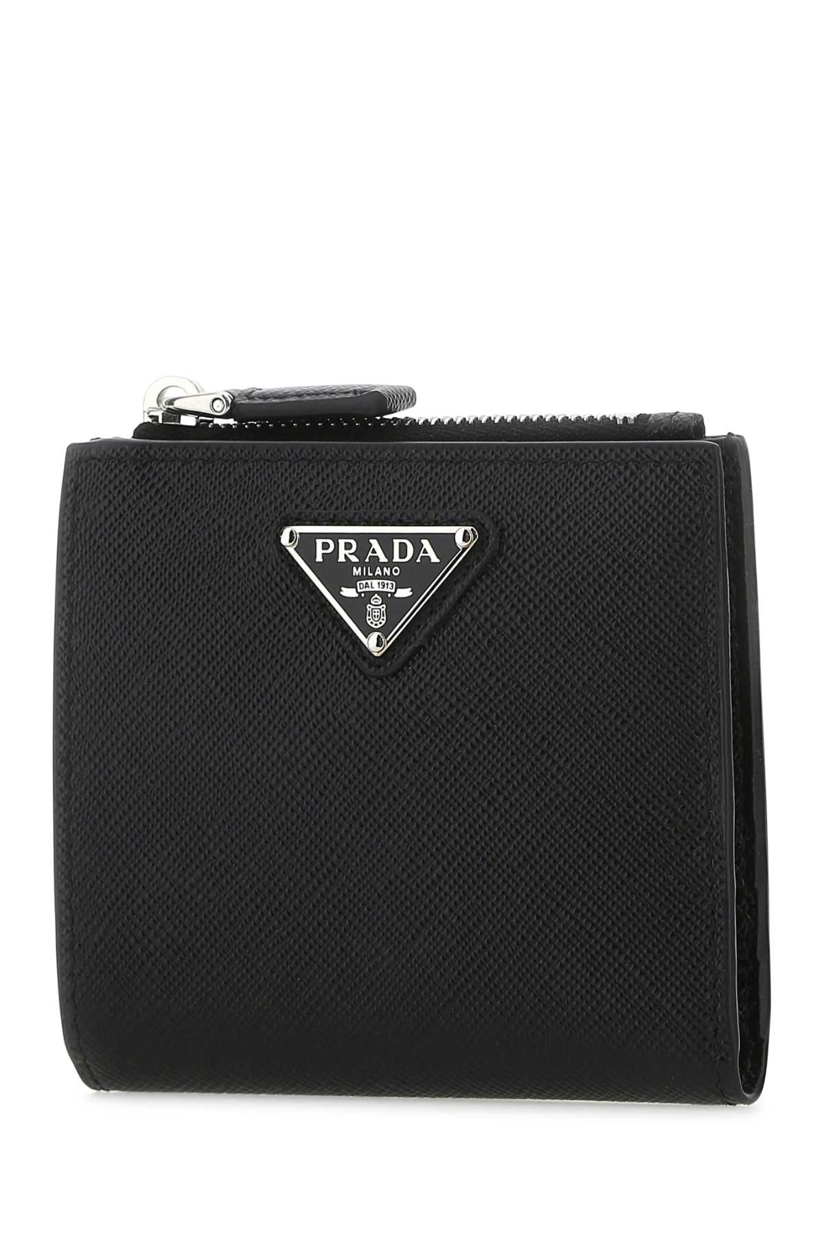 PRADA Slim Leather Wallet - 10 cm x 9 cm x 2.5 cm