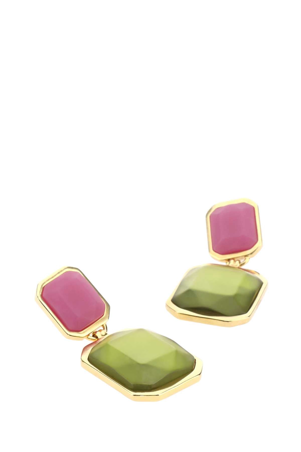 SAINT LAURENT Elegant Golden Metal Earrings - 8 cm Height