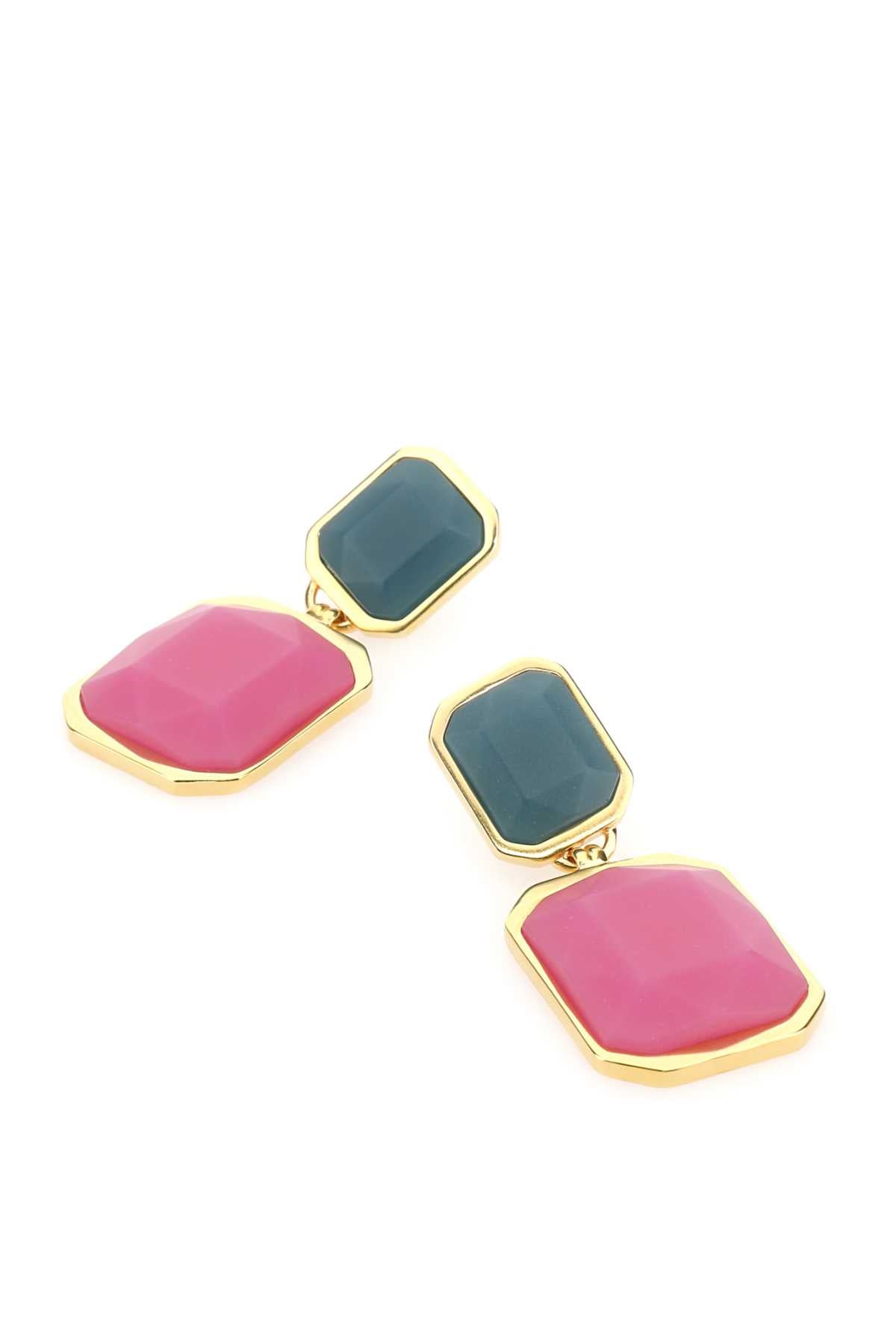 SAINT LAURENT Elegant Gold Metal Earrings - 8 cm Height