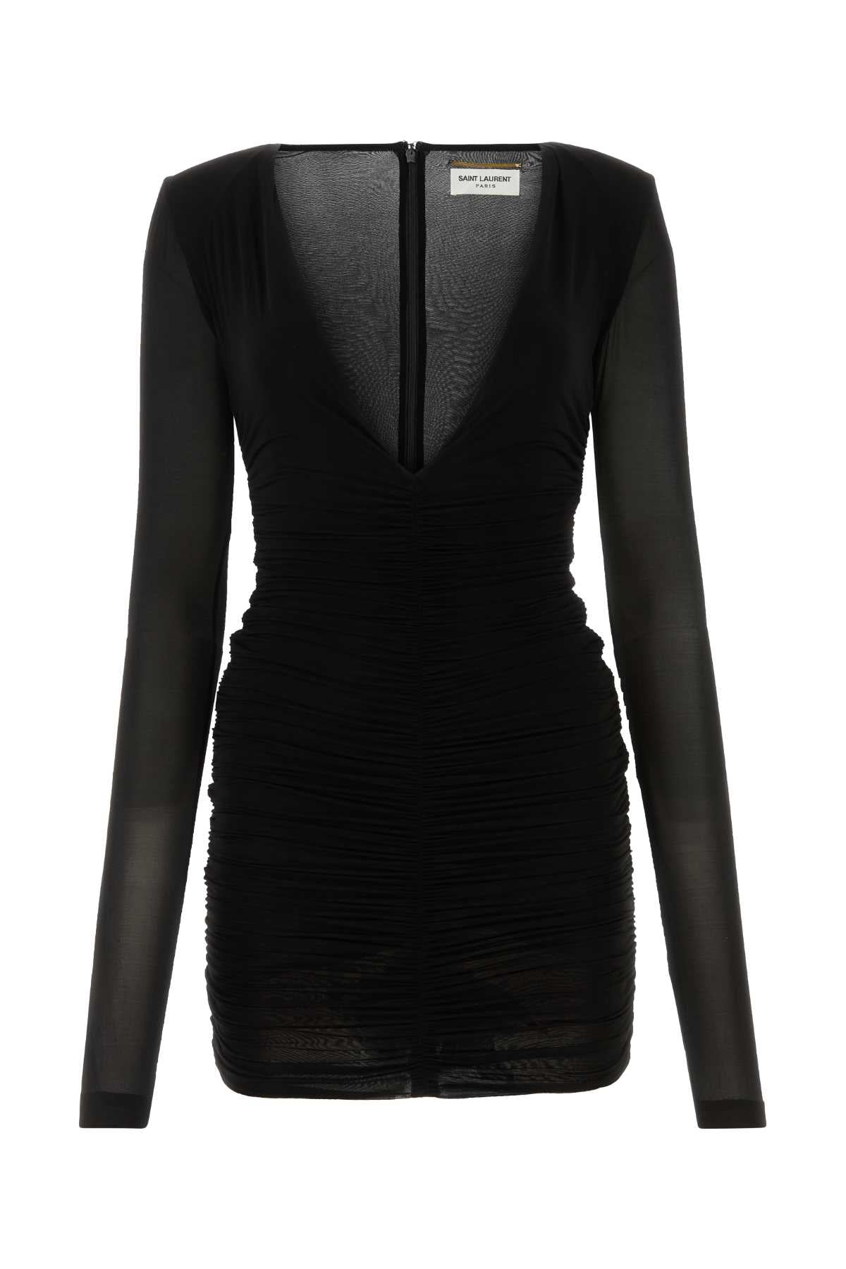 SAINT LAURENT Chic Stretch Cupro Mini Dress for Women