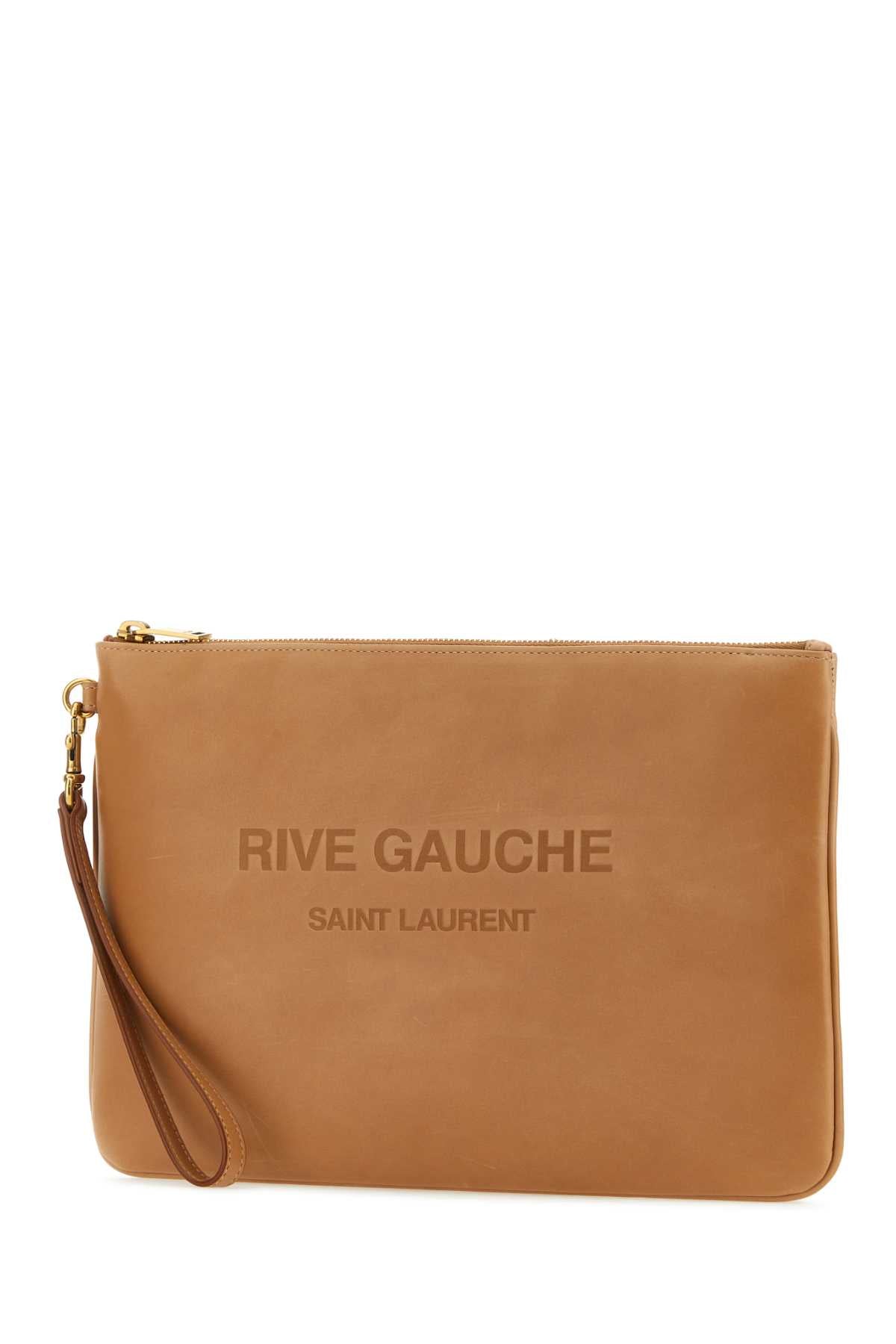 SAINT LAURENT Mini Leather Clutch - 30 cm x 21 cm