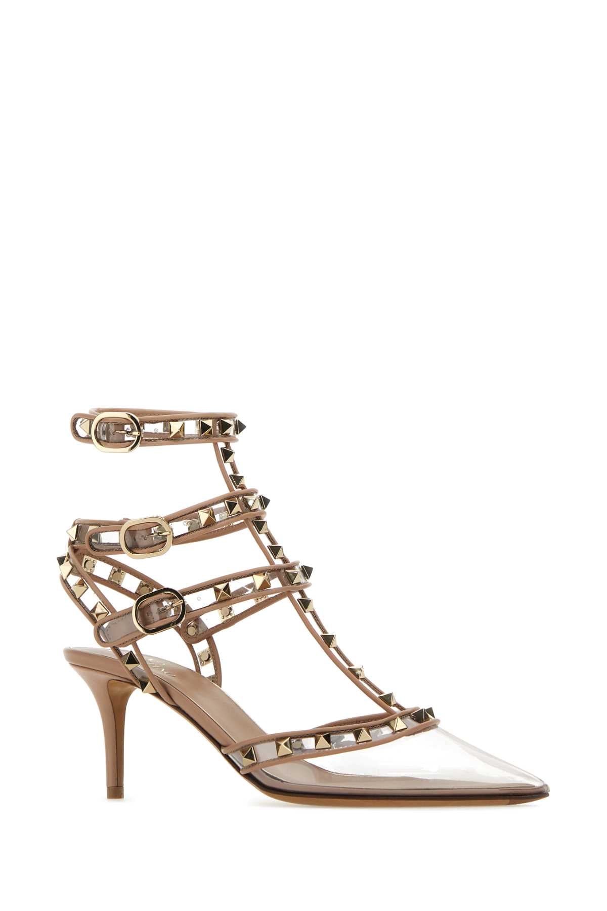 VALENTINO GARAVANI Rockstud Mini PVC and Leather Pumps with 6.5 cm Heel
