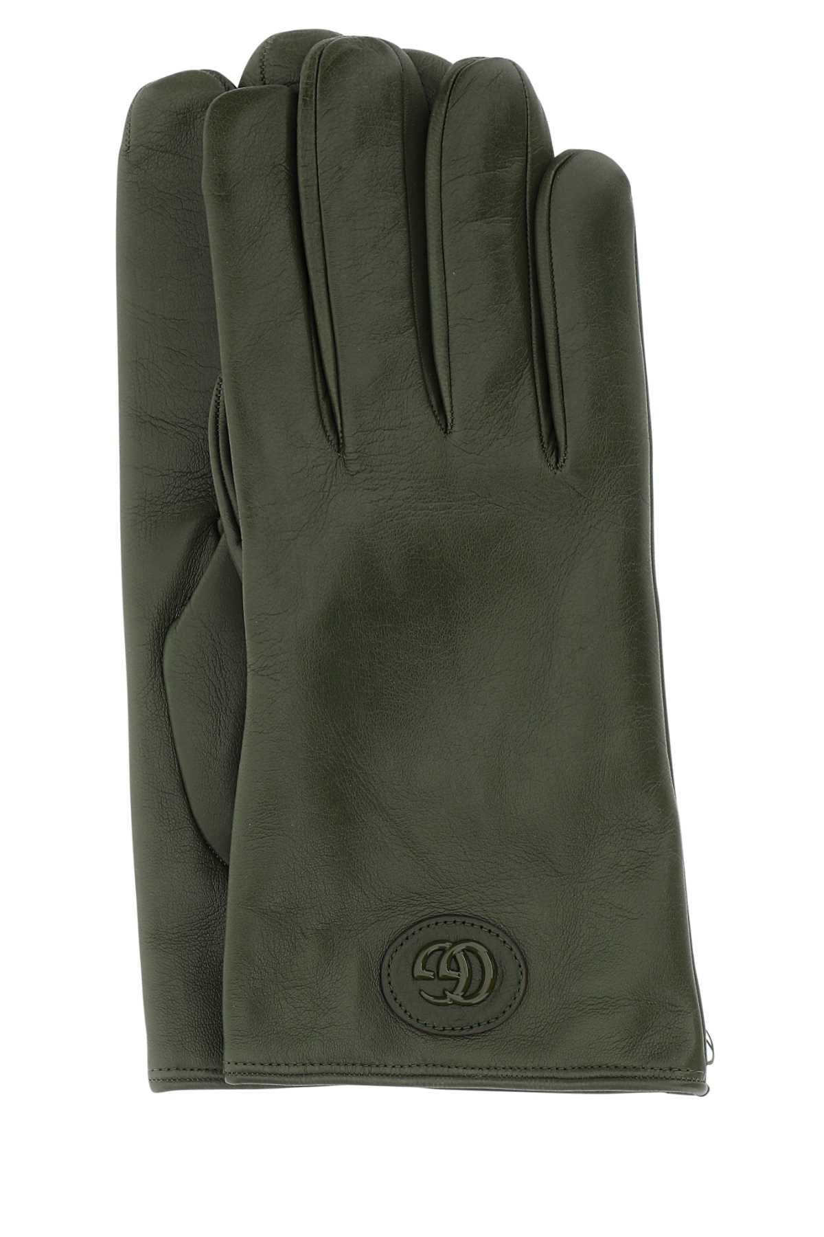 GUCCI Nappa Leather Military Gloves for Men