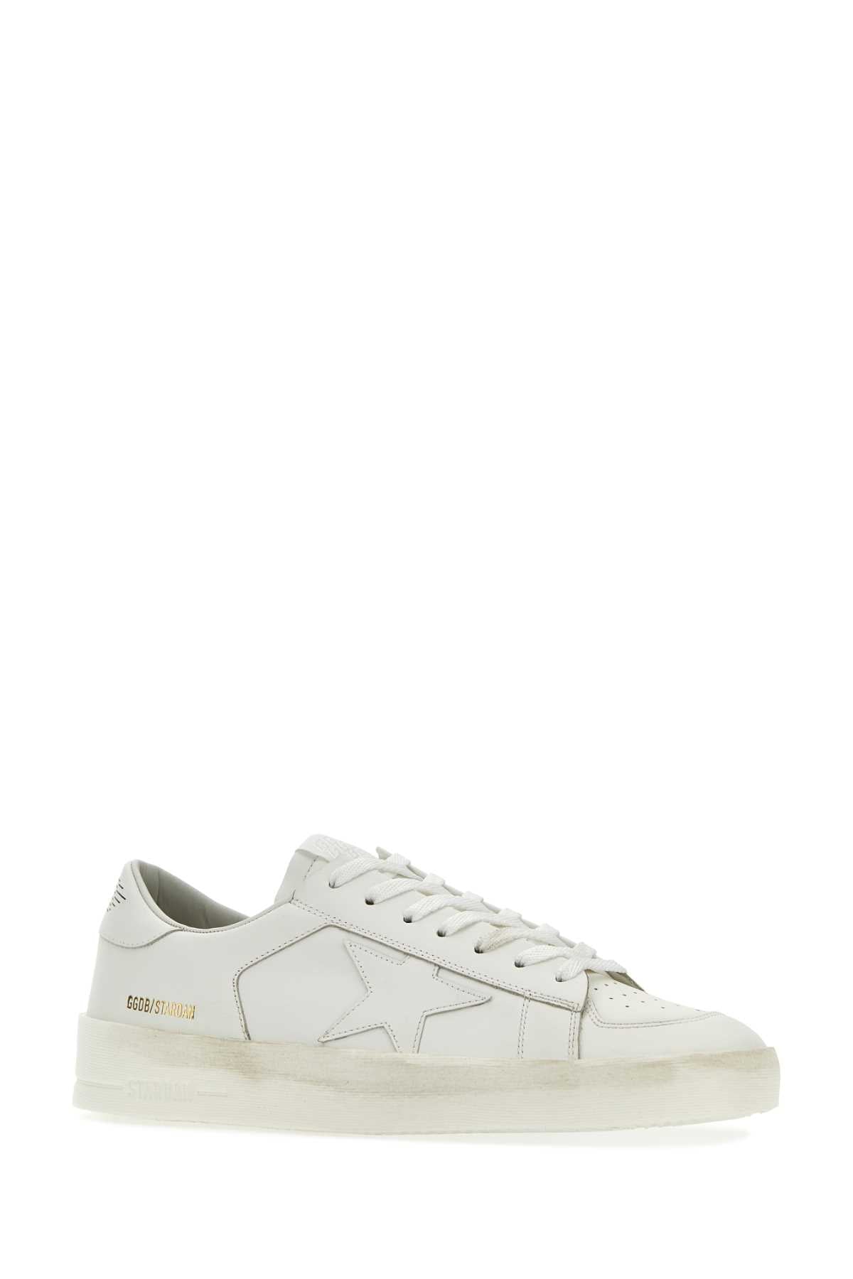 GOLDEN GOOSE DELUXE BRAND Casual White Leather Stardan Sneakers for Men