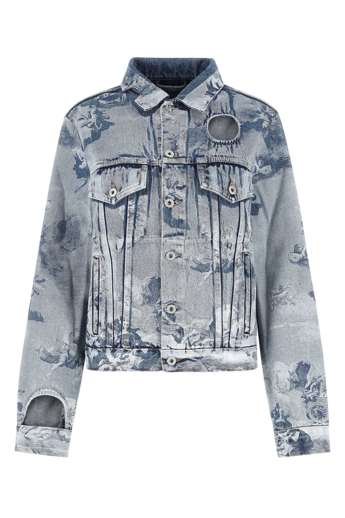 OFF WHITE Printed Denim Jacket for Women - 23S Season