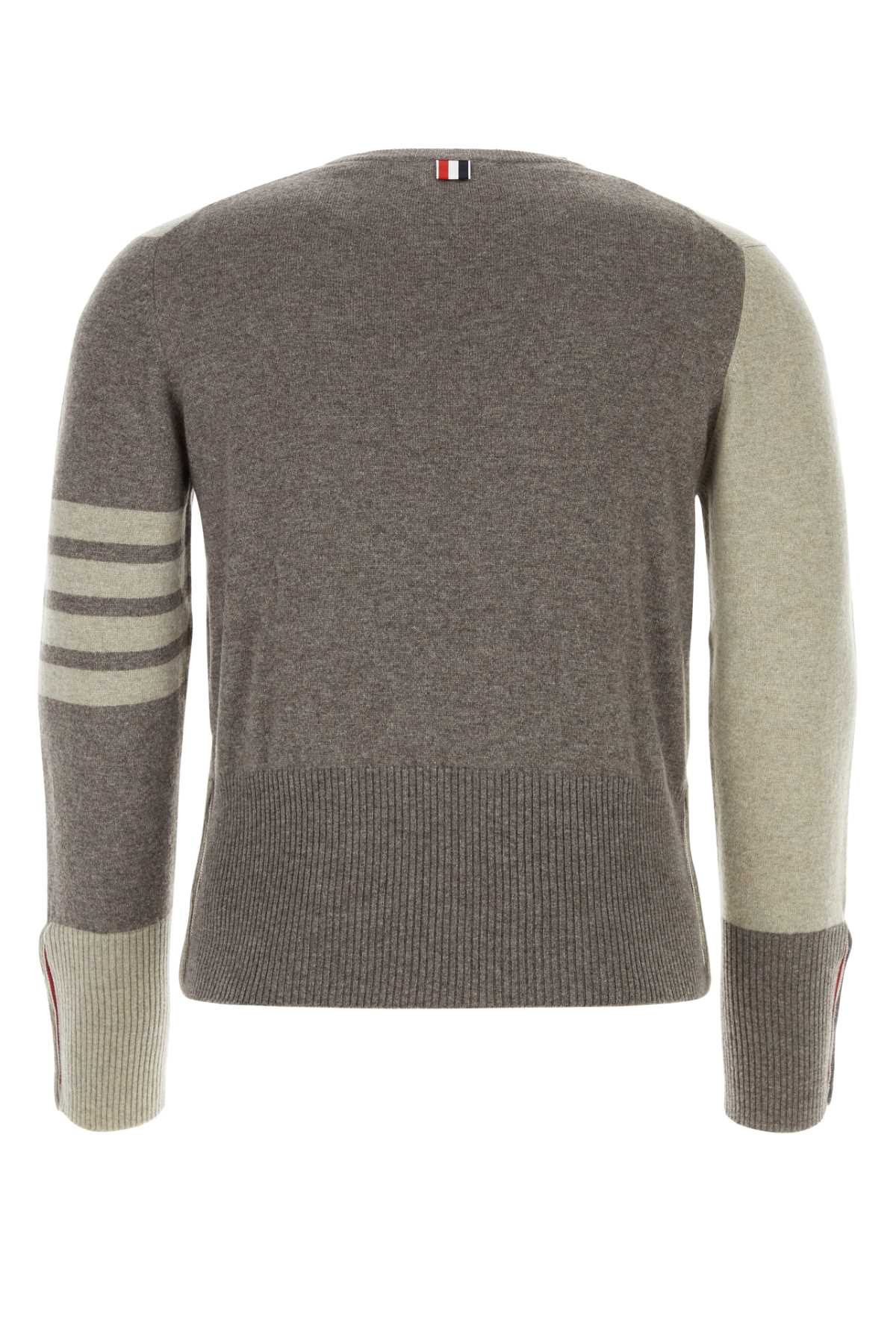 THOM BROWNE Two-Tone Cashmere Sweater for Men