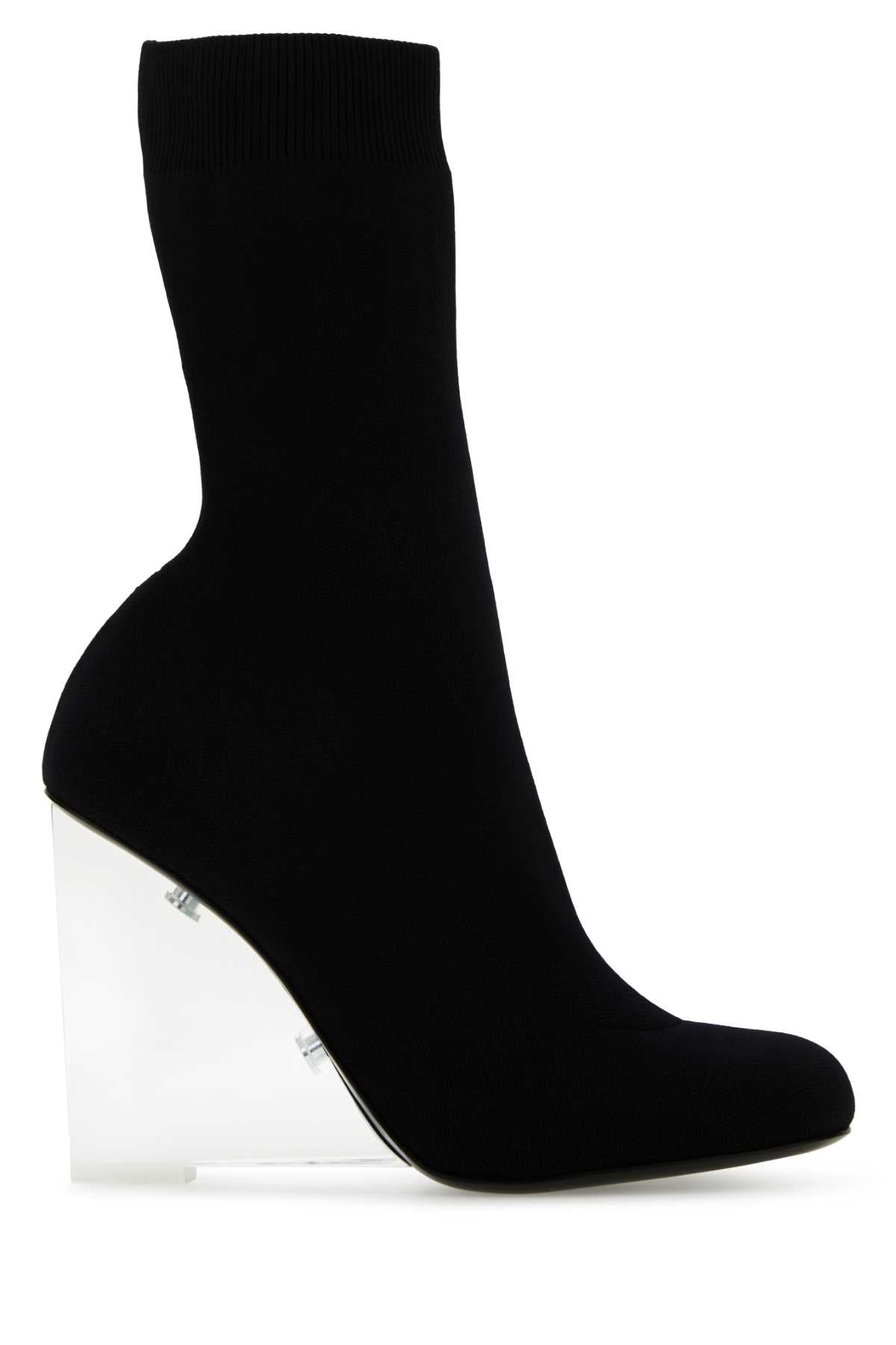 ALEXANDER MCQUEEN Stretch Nylon Shard Ankle Boots with 10.5cm Heel