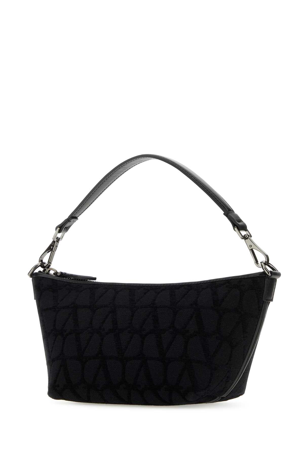 VALENTINO GARAVANI Iconic Toile and Leather Handbag - 29 cm x 14 cm x 12 cm