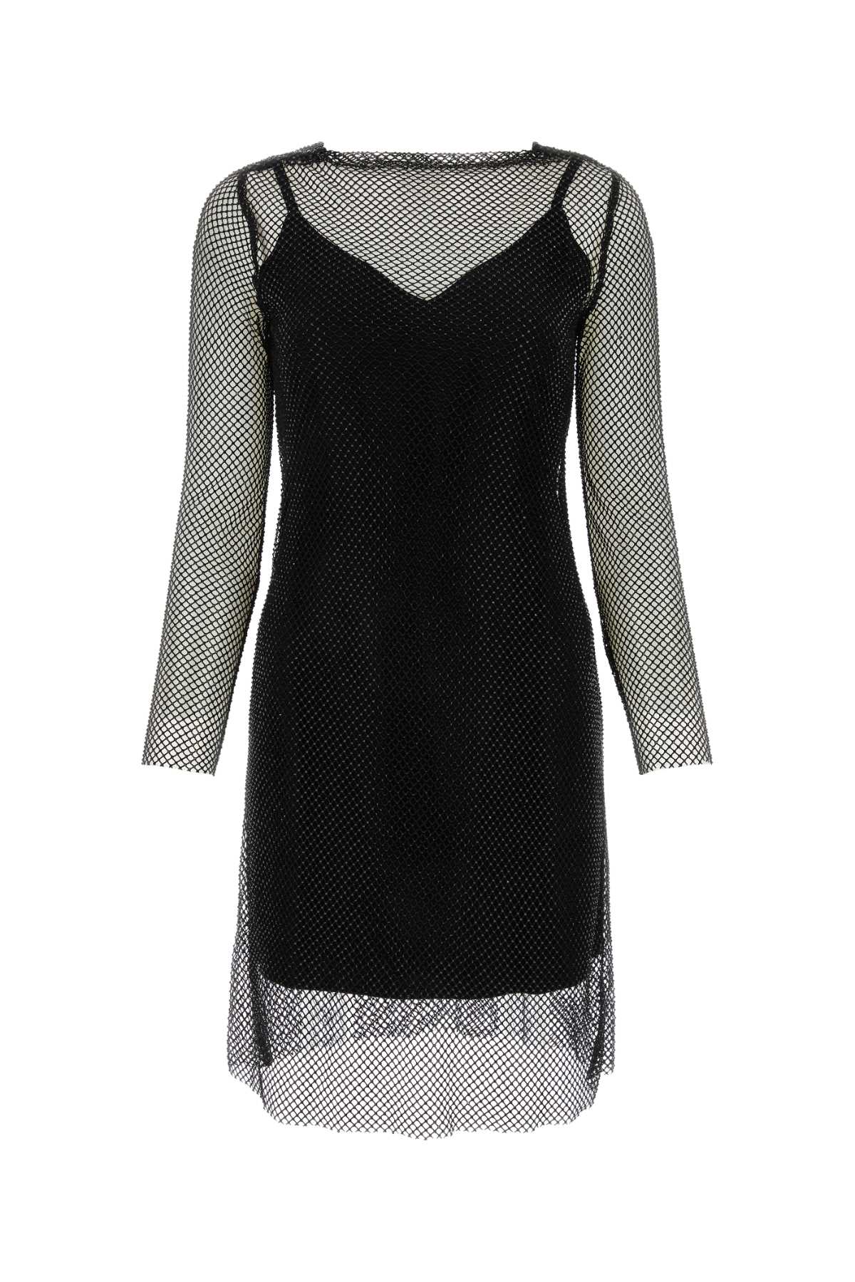 MAX MARA Embellished Mesh Vezzo Mini Dress