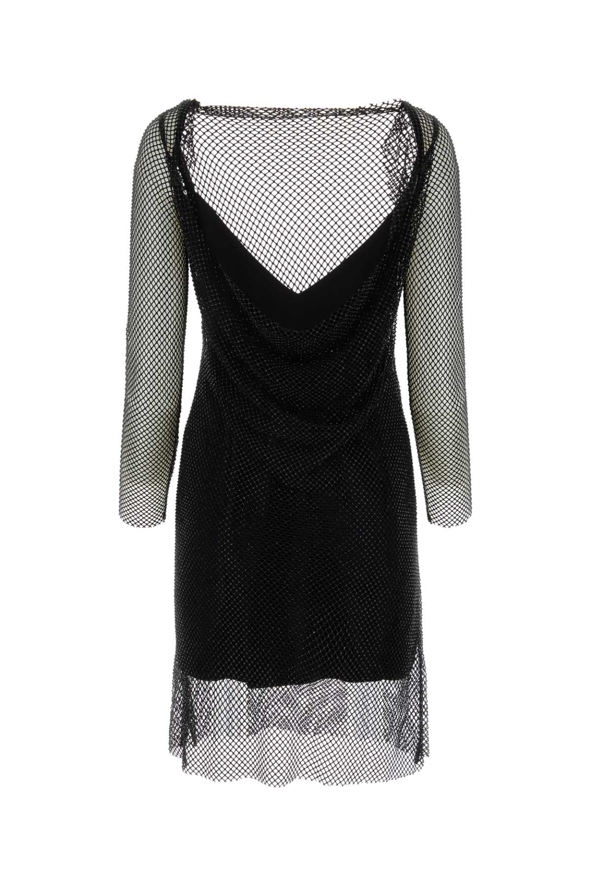 MAX MARA Embellished Mesh Vezzo Mini Dress