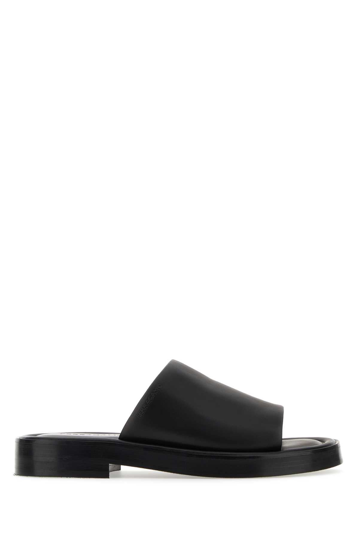 Ferragamo Luxurious Nappa Leather Slippers for Men