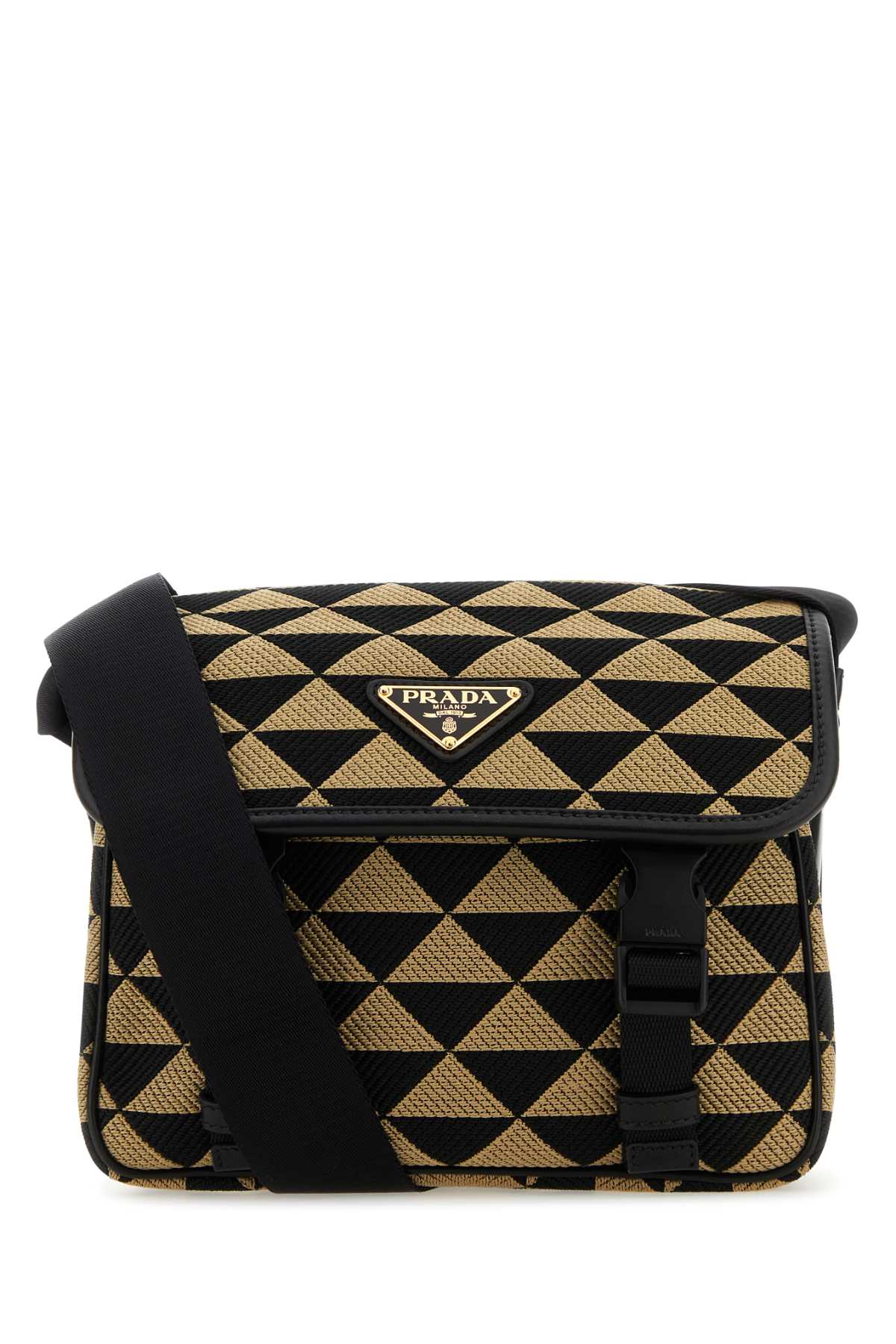 PRADA Embroidered Fabric Mini Crossbody Handbag
