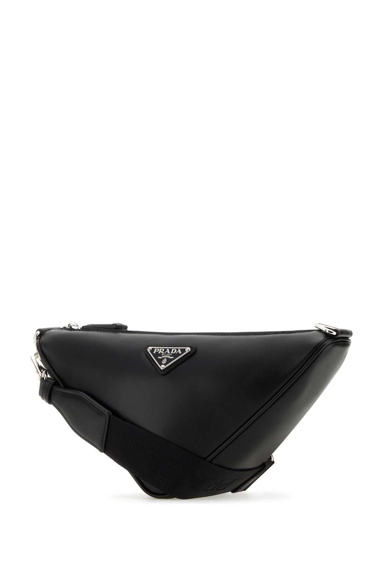PRADA Leather Triangle Crossbody Handbag