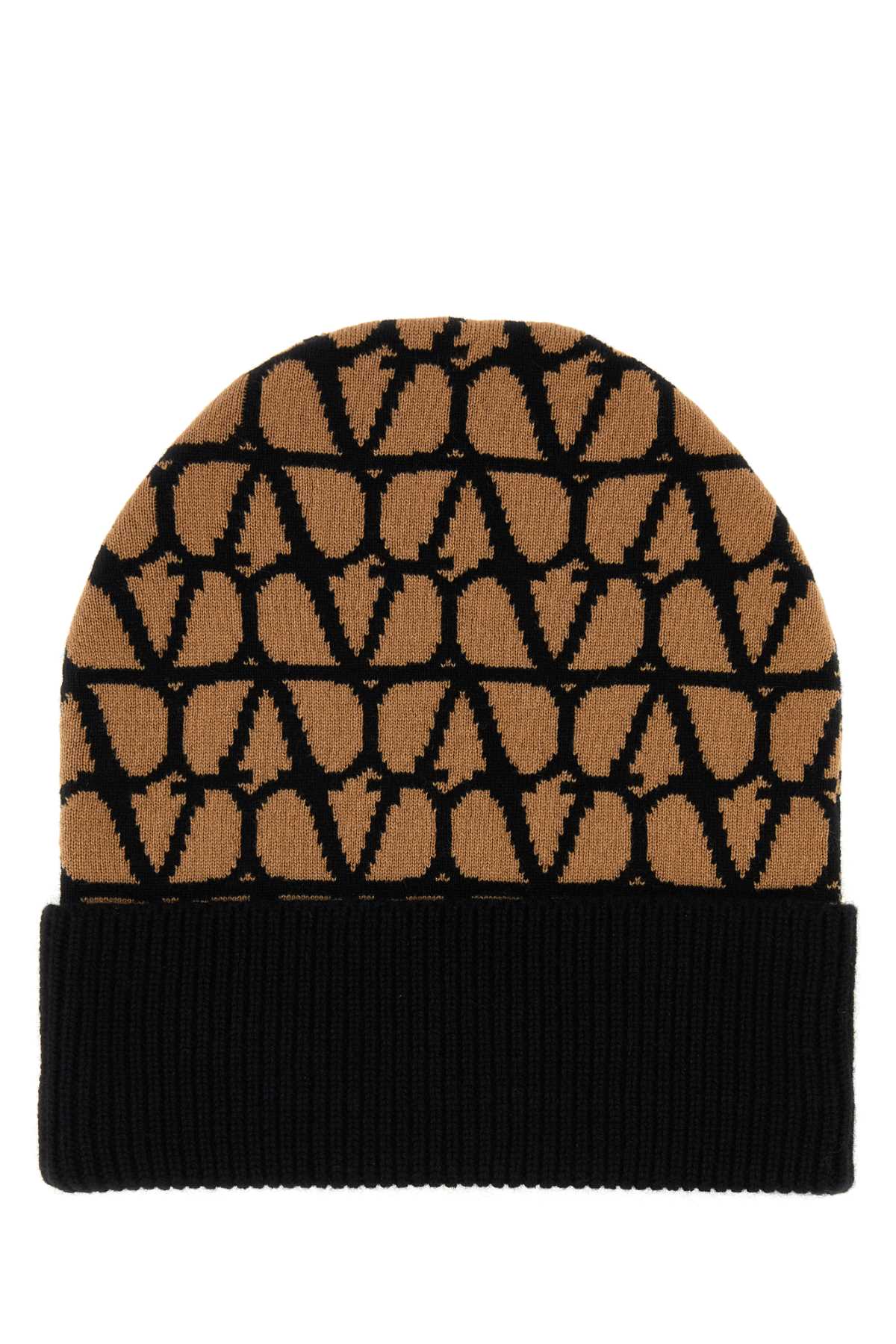 VALENTINO GARAVANI Cashmere Printed Beanie Hat for Women