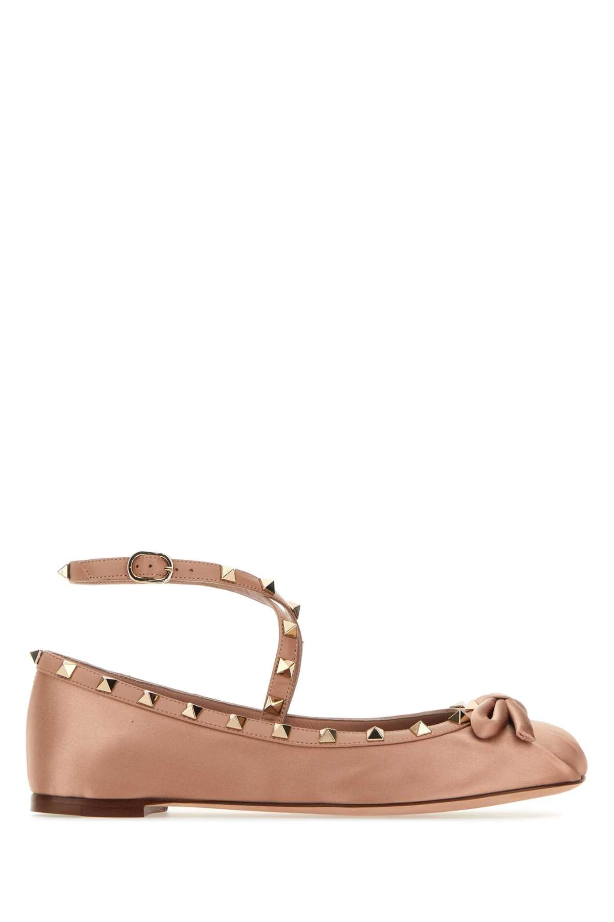 VALENTINO GARAVANI Satin Rockstud Ballerinas