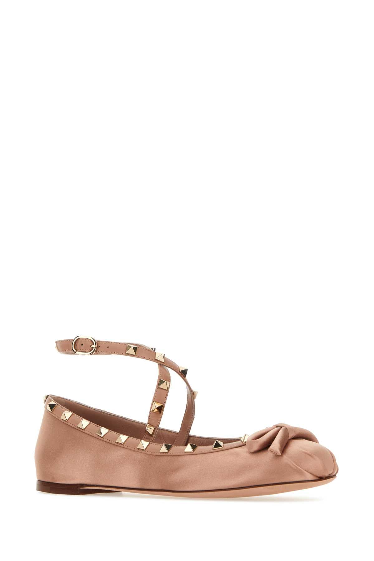VALENTINO GARAVANI Satin Rockstud Ballerinas