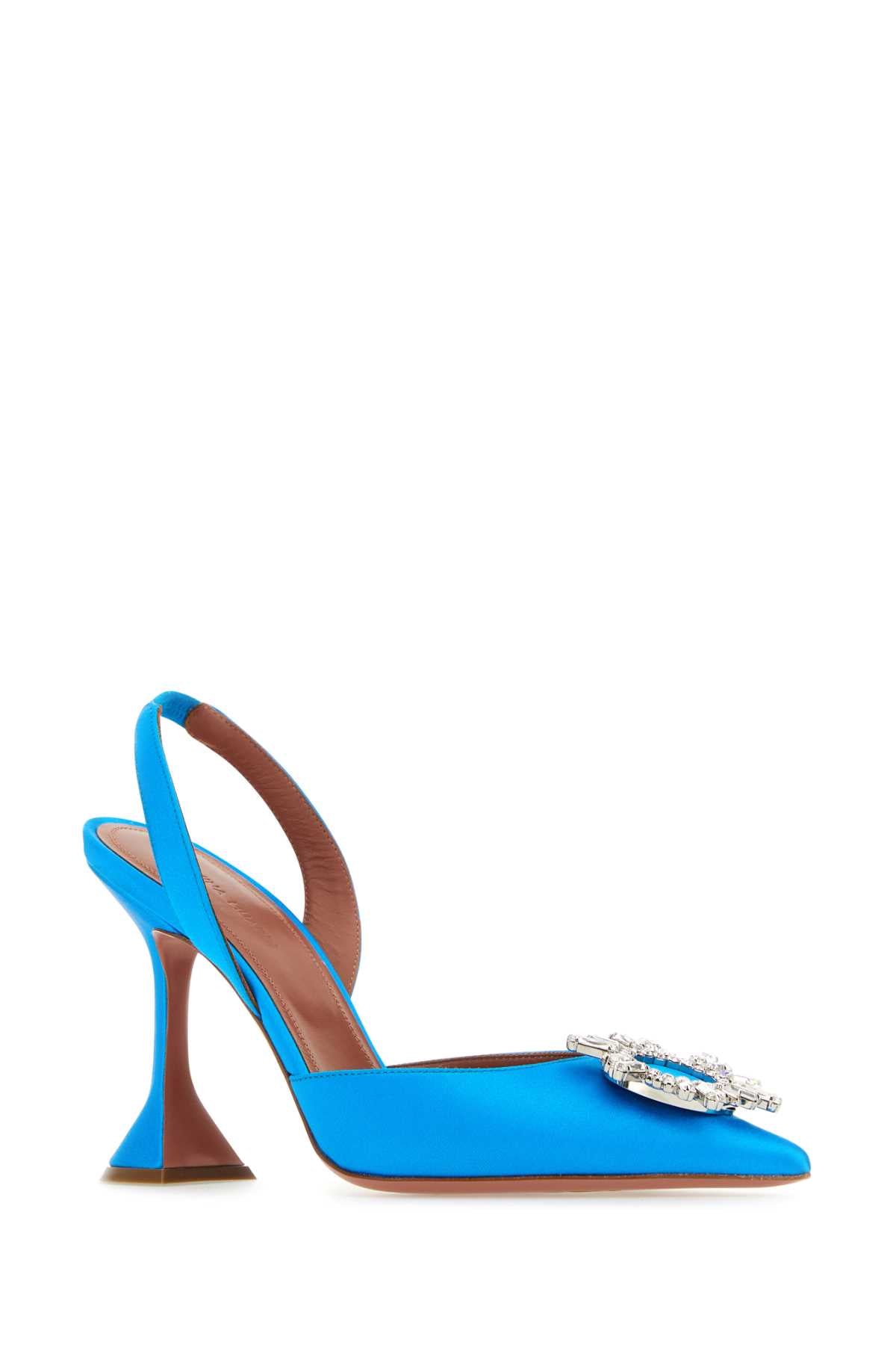 AMINA MUADDI Elegant Satin Begum Pumps with 9.5 cm Heel