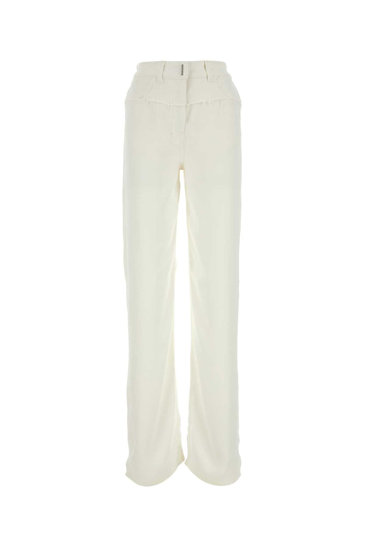 GIVENCHY Chic White Viscose and Denim Jeans for Women