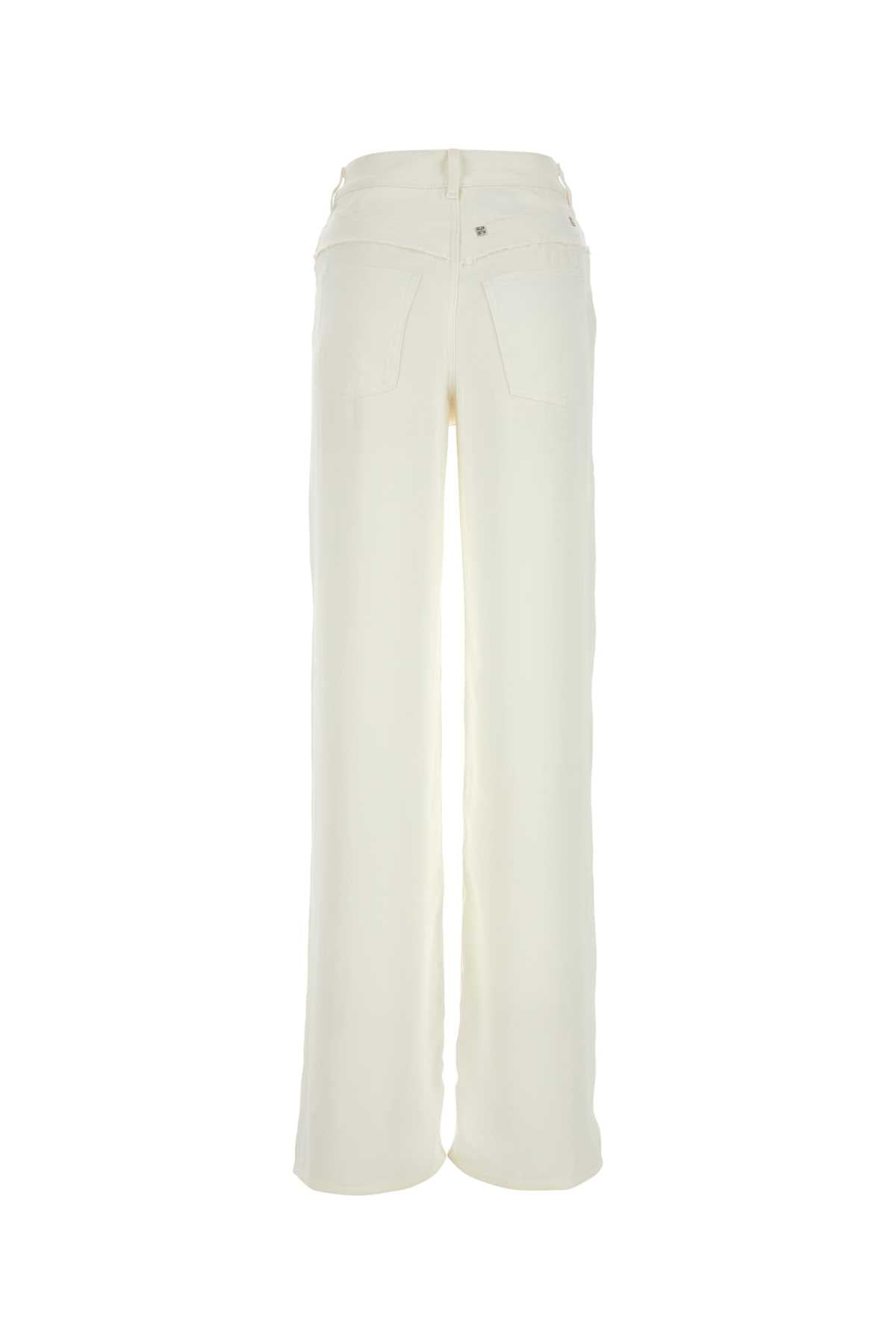 GIVENCHY Chic White Viscose and Denim Jeans for Women
